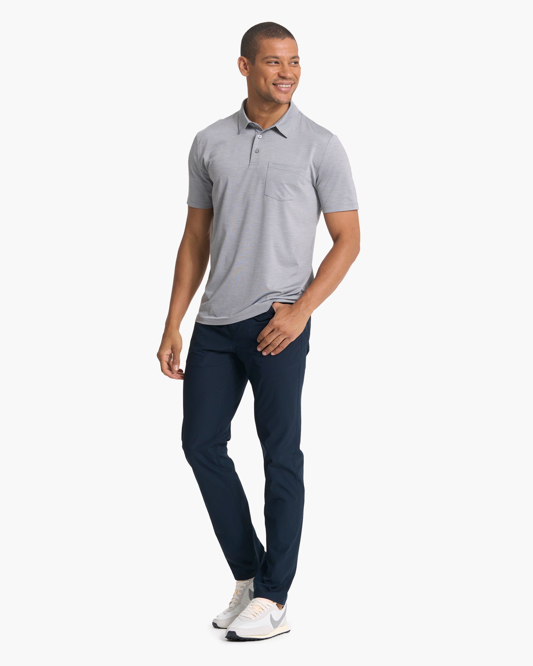 Zephyr Polo | Heather Grey
