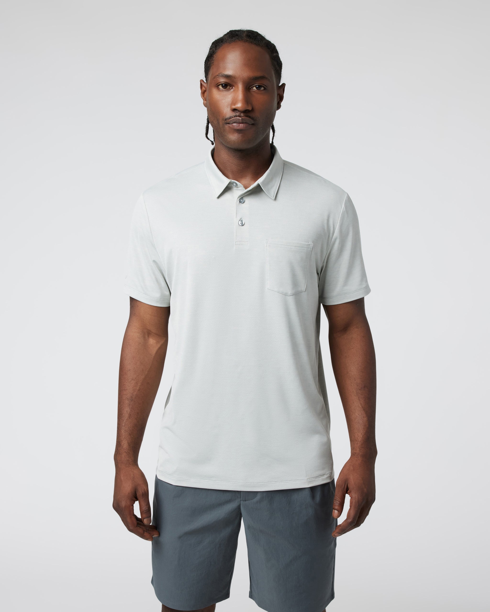 Zephyr Polo | Sky Grey