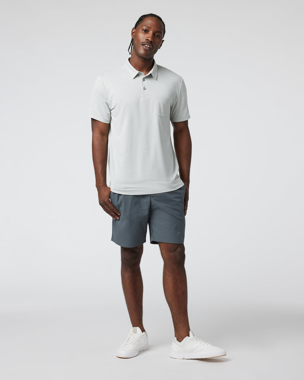 Zephyr Polo | Sky Grey