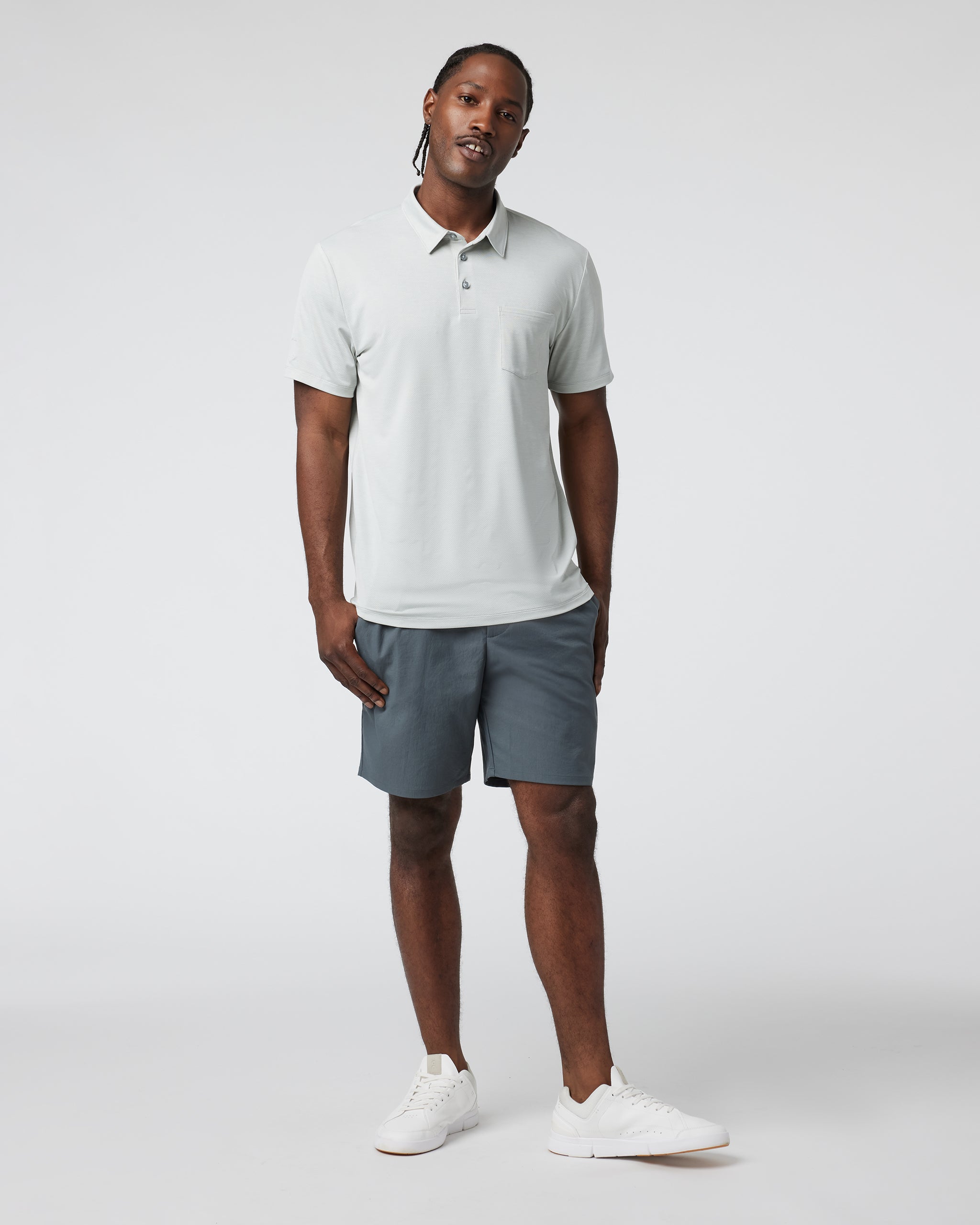 Zephyr Polo | Sky Grey