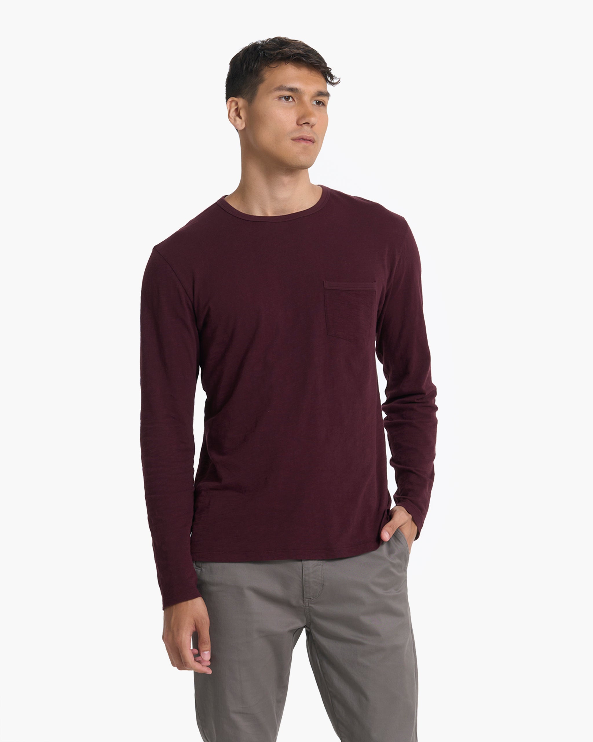 Long Sleeve Rise Tee | Ruby