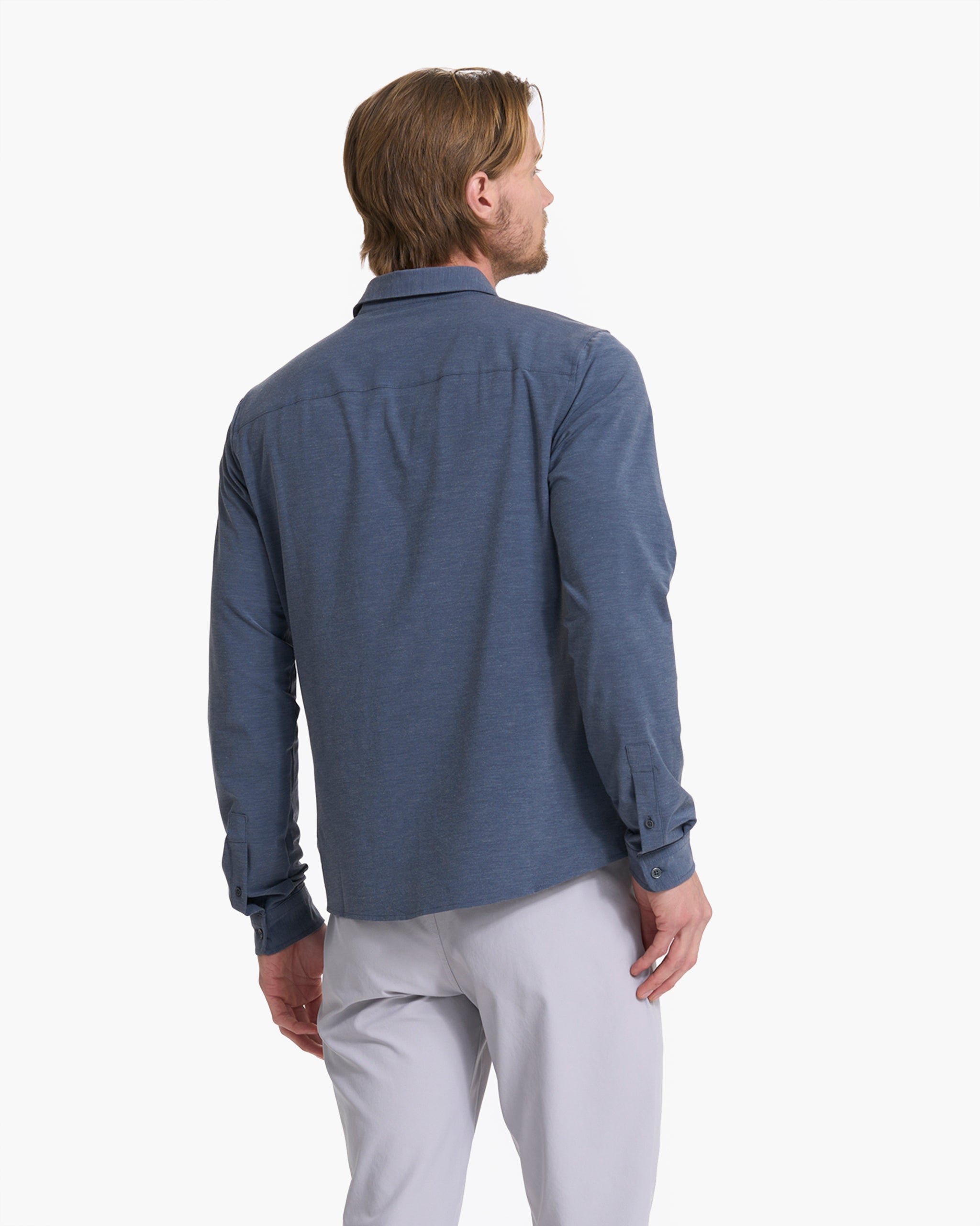 Long Sleeve Bridge Button Down | Azure