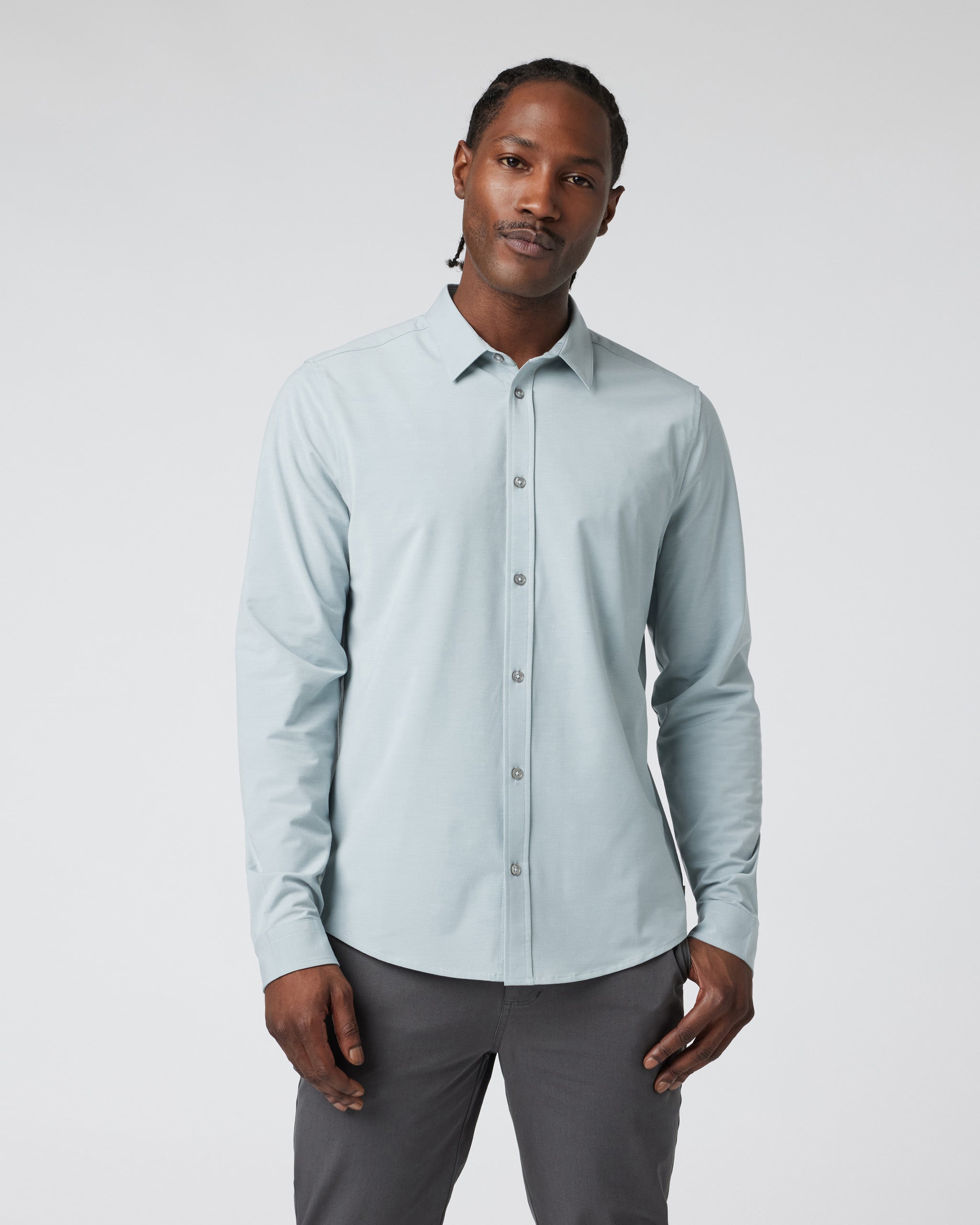 Long Sleeve Bridge Button Down | Chalk Blue