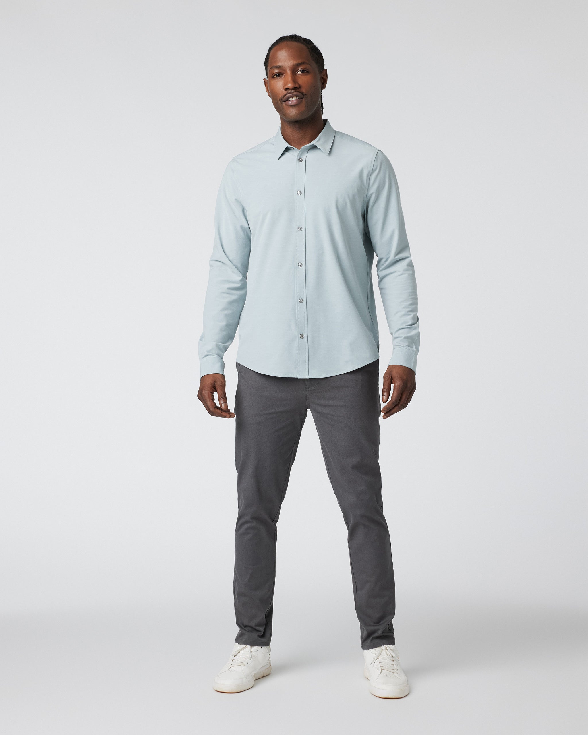 Long Sleeve Bridge Button Down | Chalk Blue