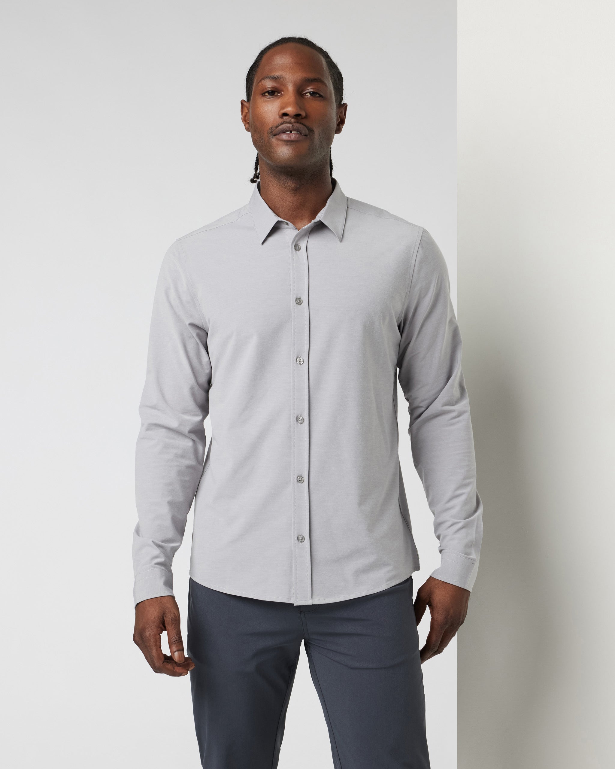 Long Sleeve Bridge Button Down | Fog
