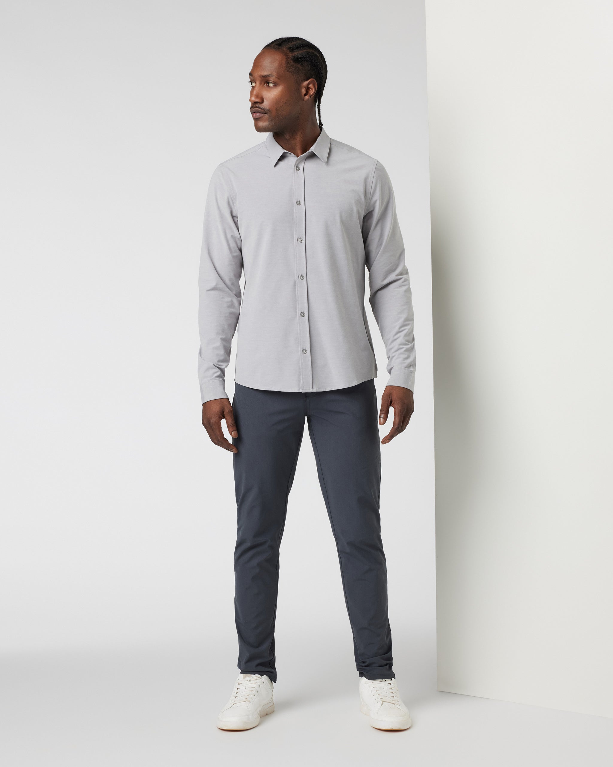 Long Sleeve Bridge Button Down | Fog