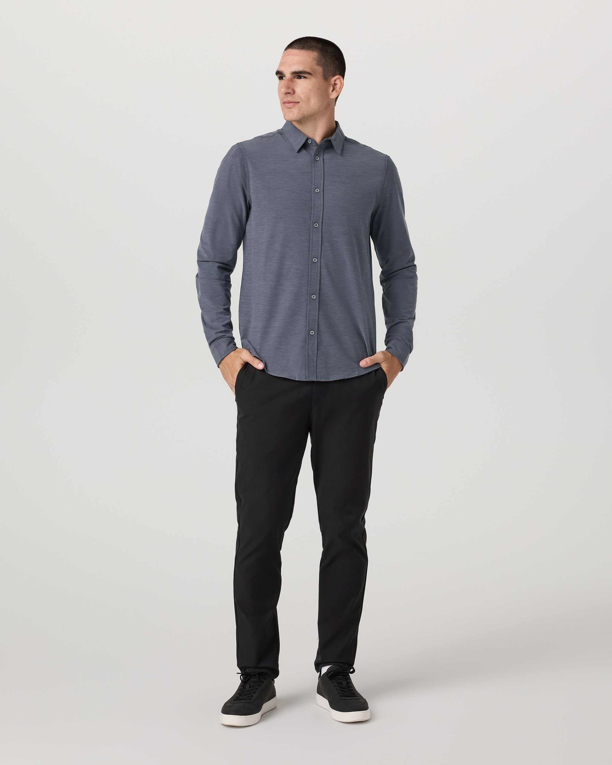 Long Sleeve Bridge Button Down | Moonlight
