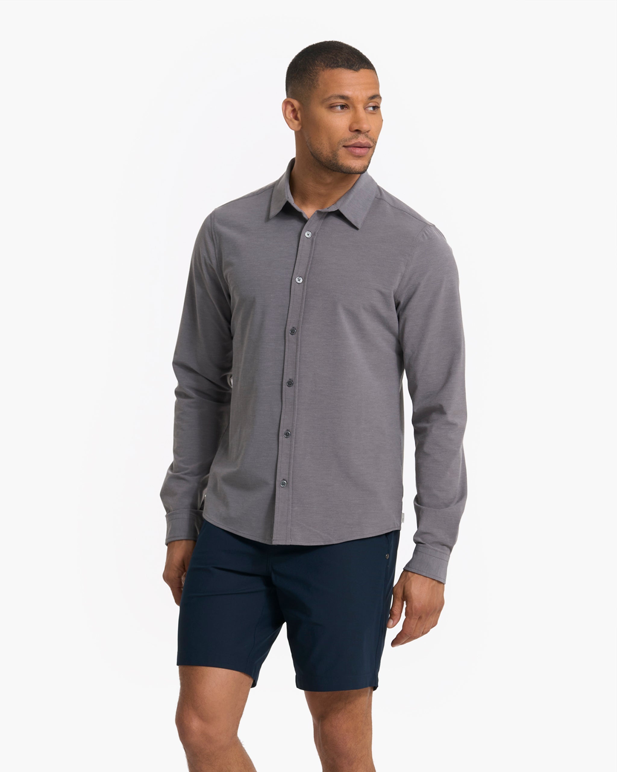 Long Sleeve Bridge Button Down | Vintage Charcoal