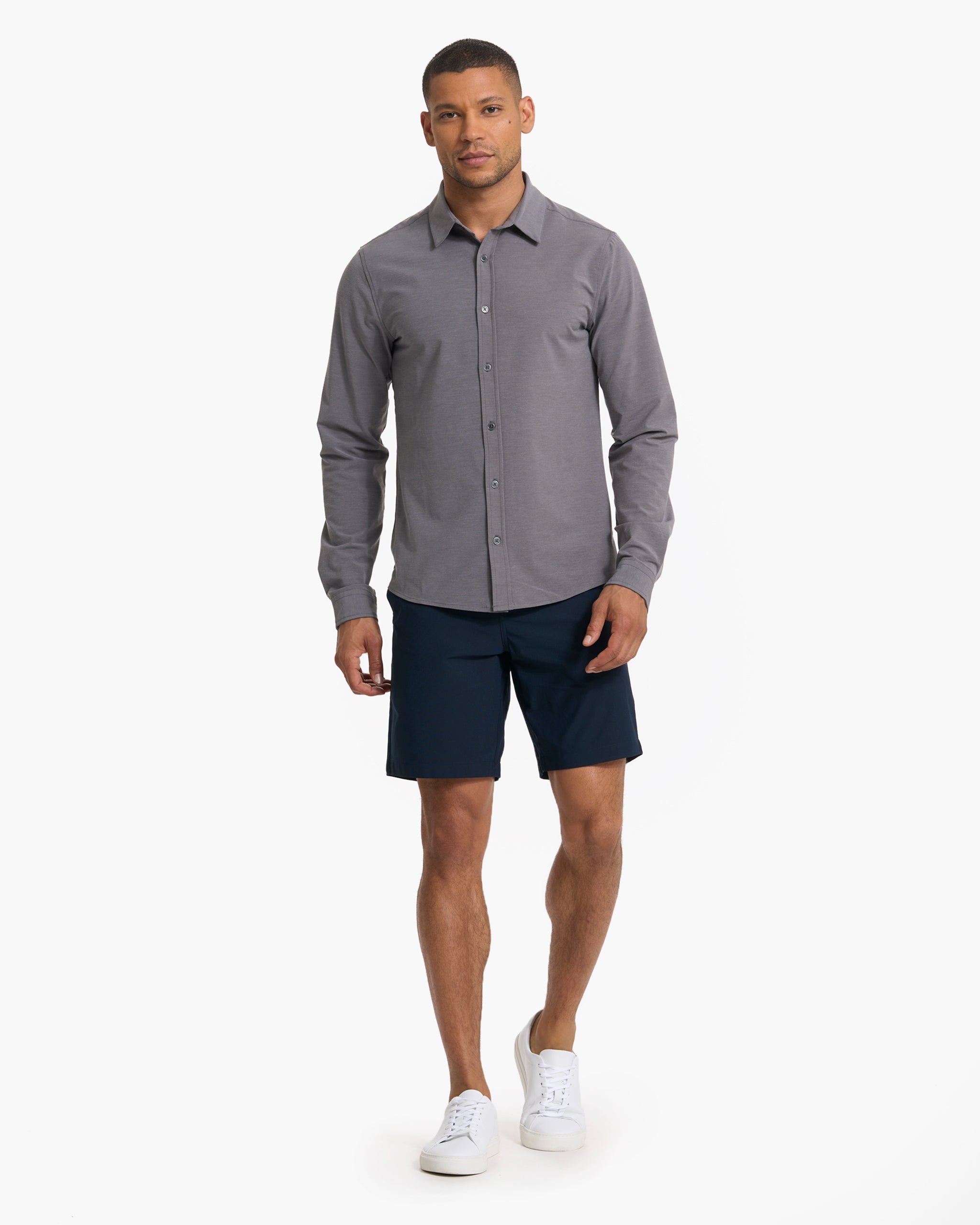 Long Sleeve Bridge Button Down | Vintage Charcoal