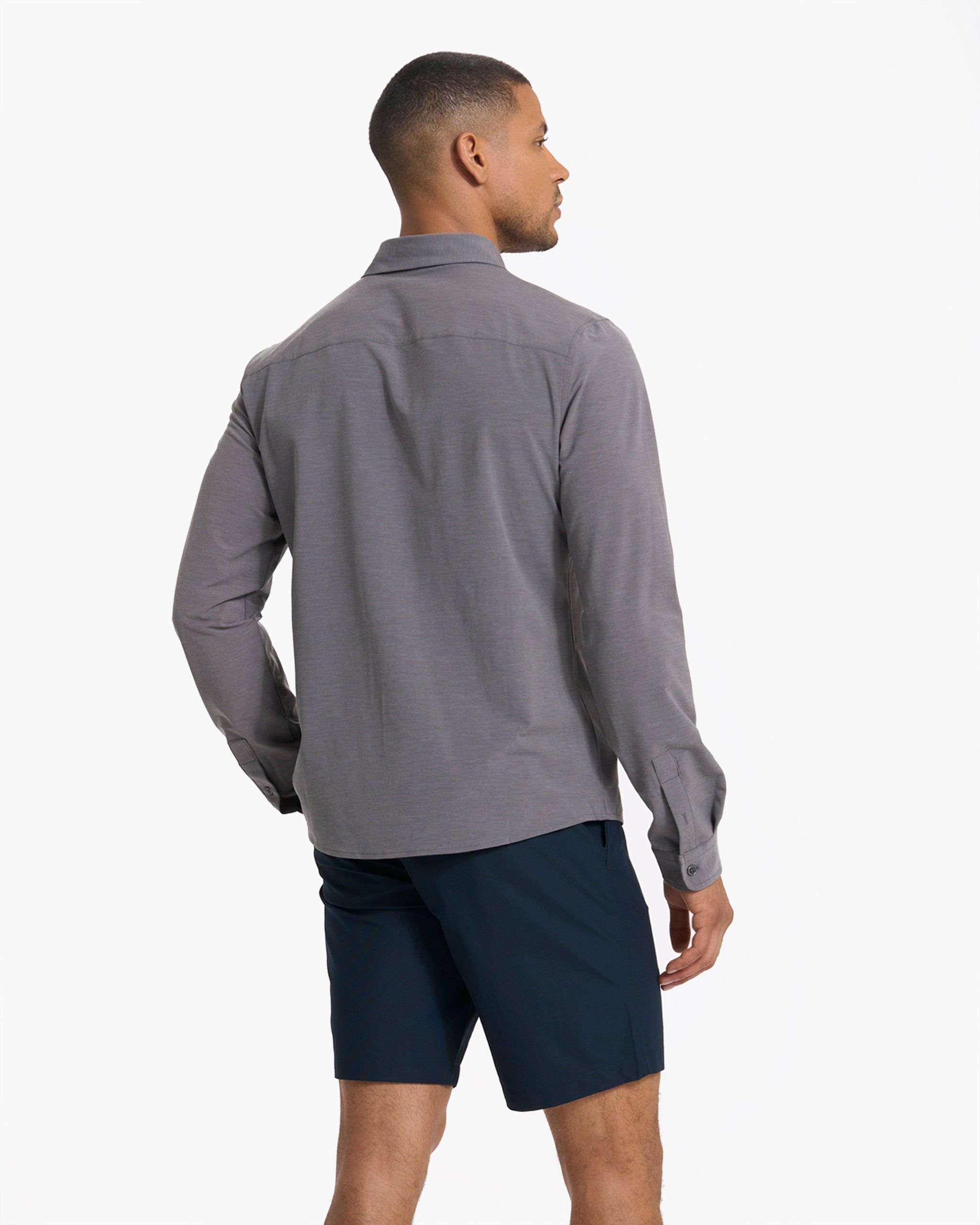 Long Sleeve Bridge Button Down | Vintage Charcoal