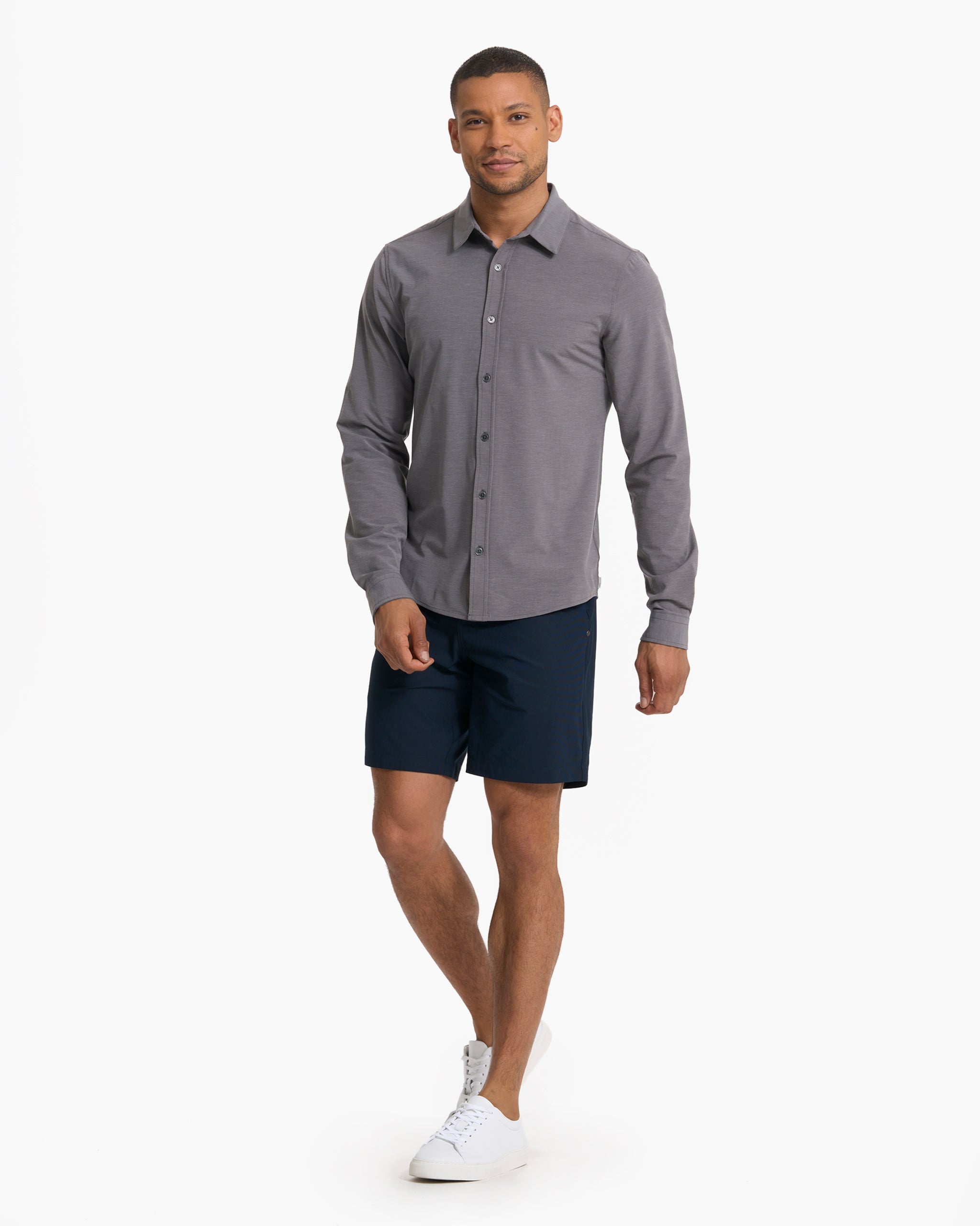 Long Sleeve Bridge Button Down | Vintage Charcoal