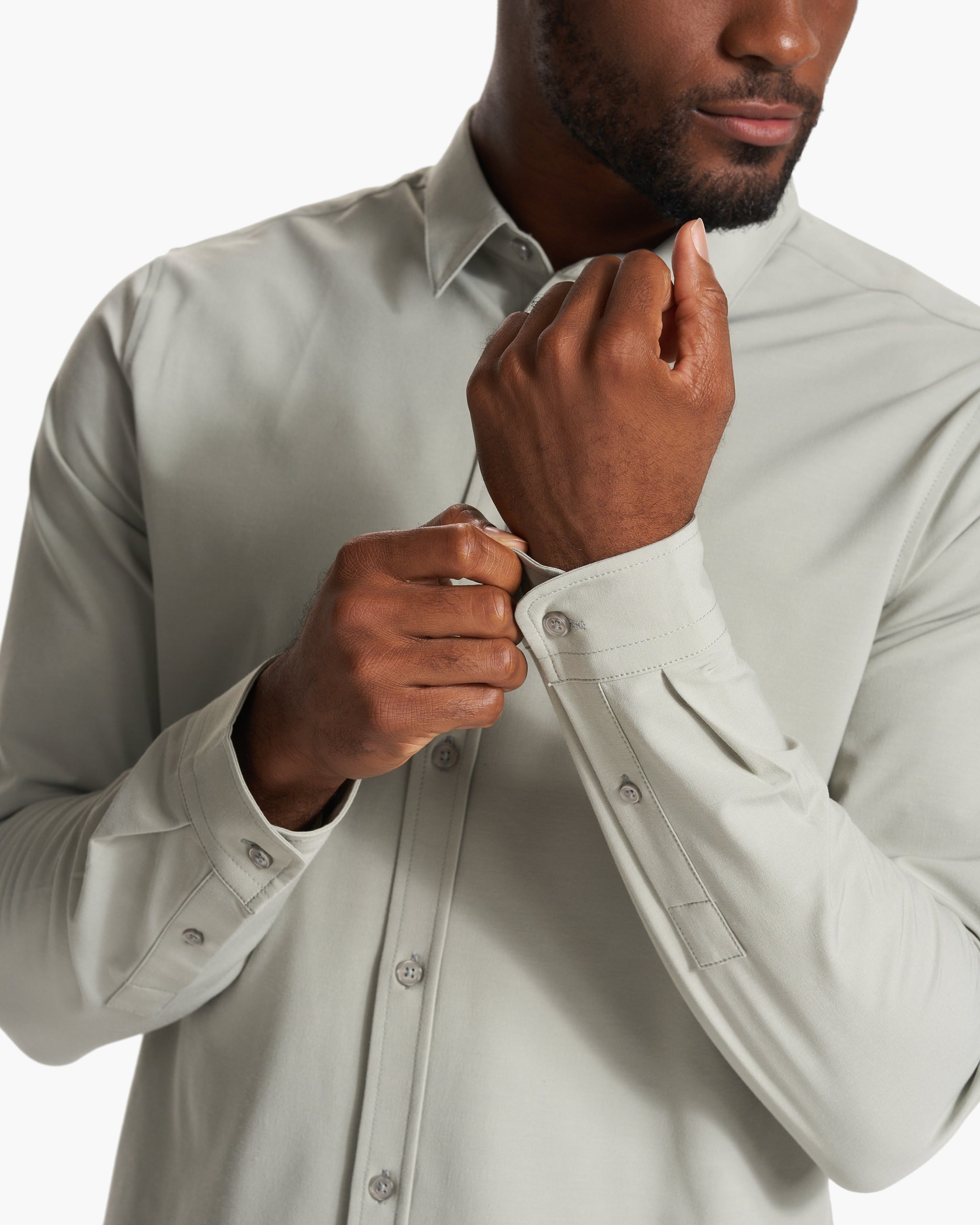 Long Sleeve Bridge Button Down | White Sage