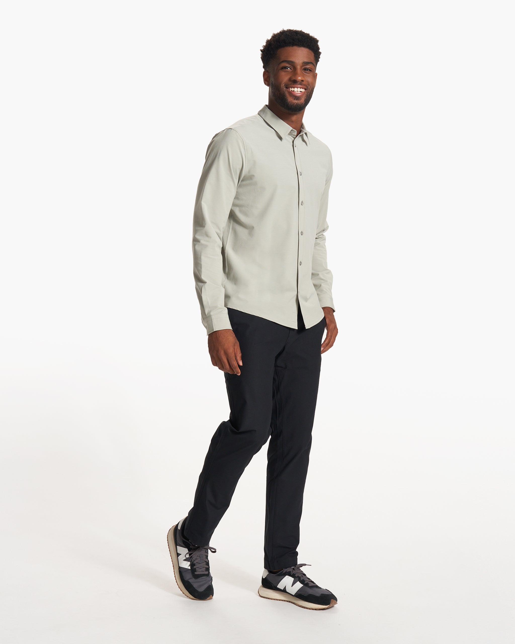 Long Sleeve Bridge Button Down | White Sage