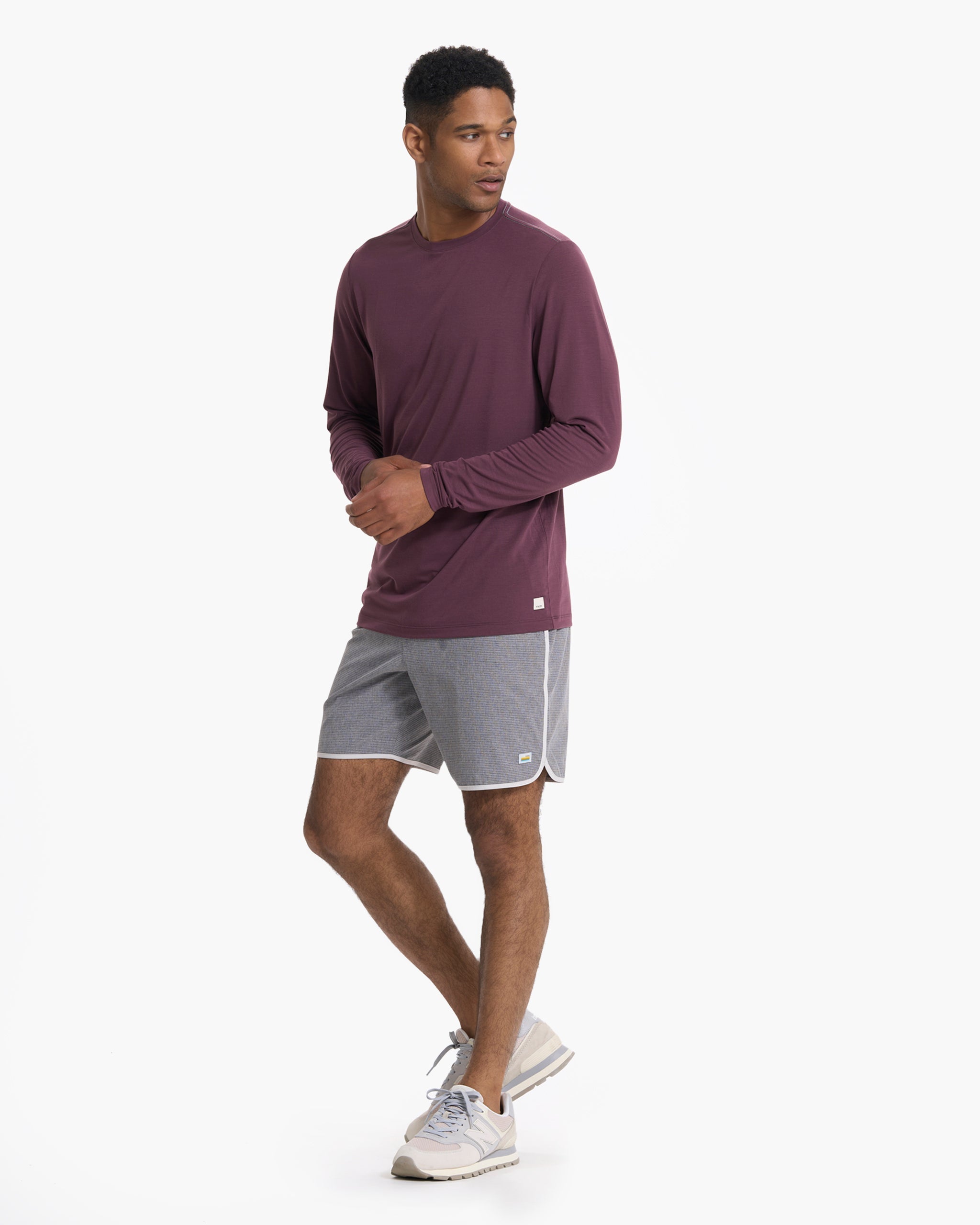 Long Sleeve Current Tech Tee | Chestnut