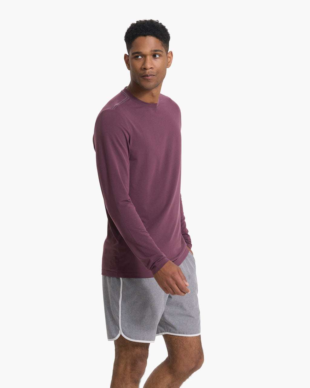 Long Sleeve Current Tech Tee | Chestnut