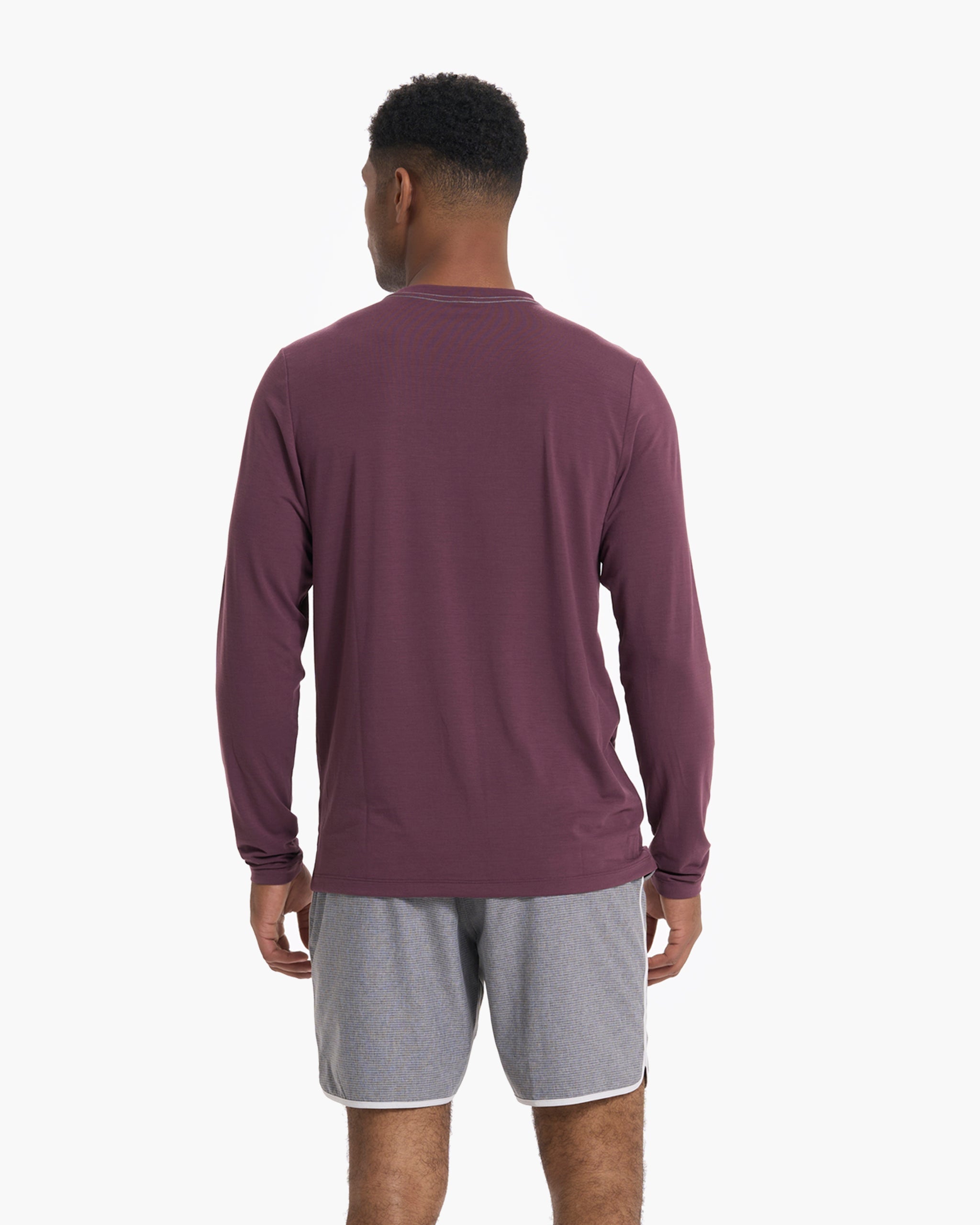 Long Sleeve Current Tech Tee | Chestnut