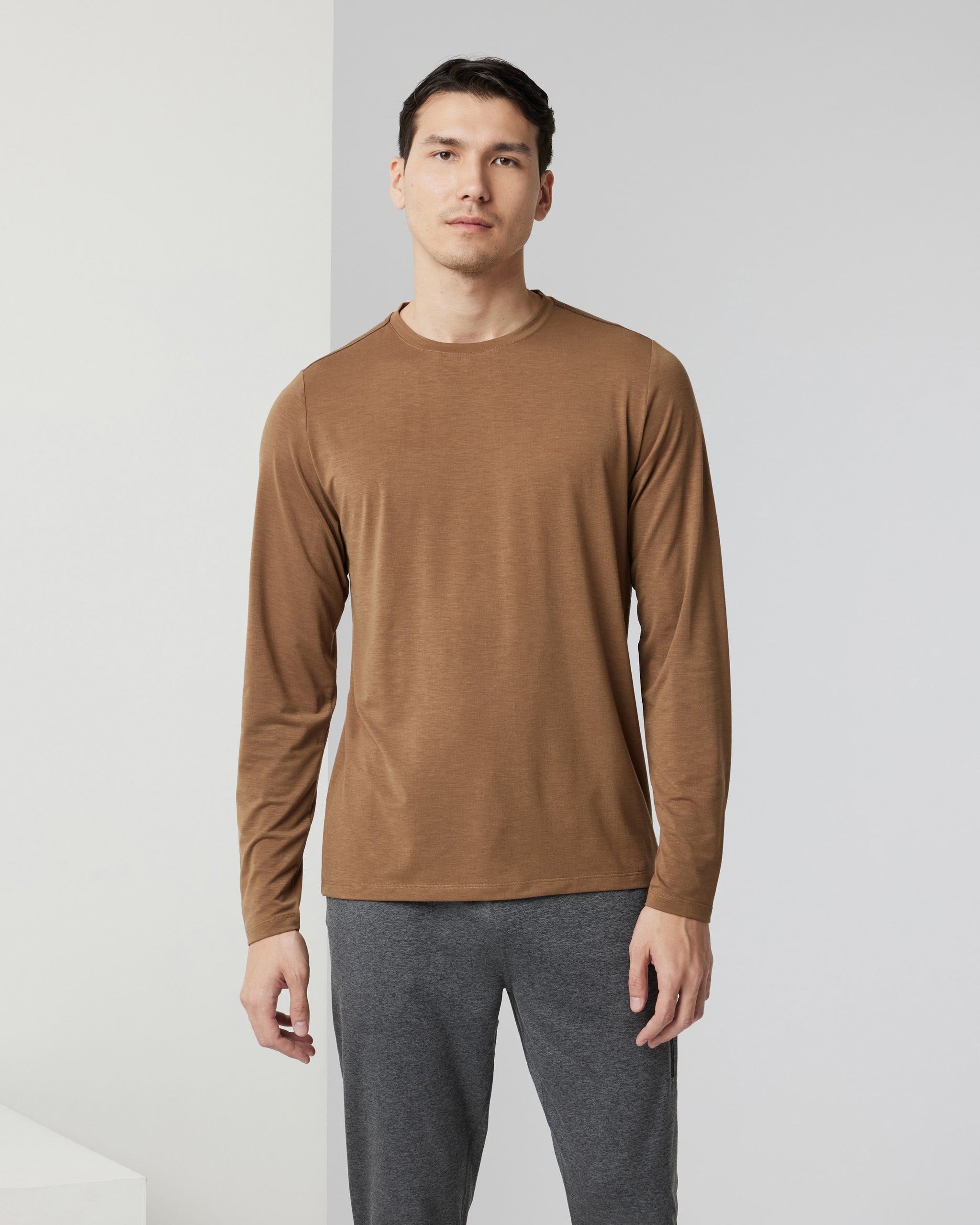 Long Sleeve Current Tech Tee | Pecan