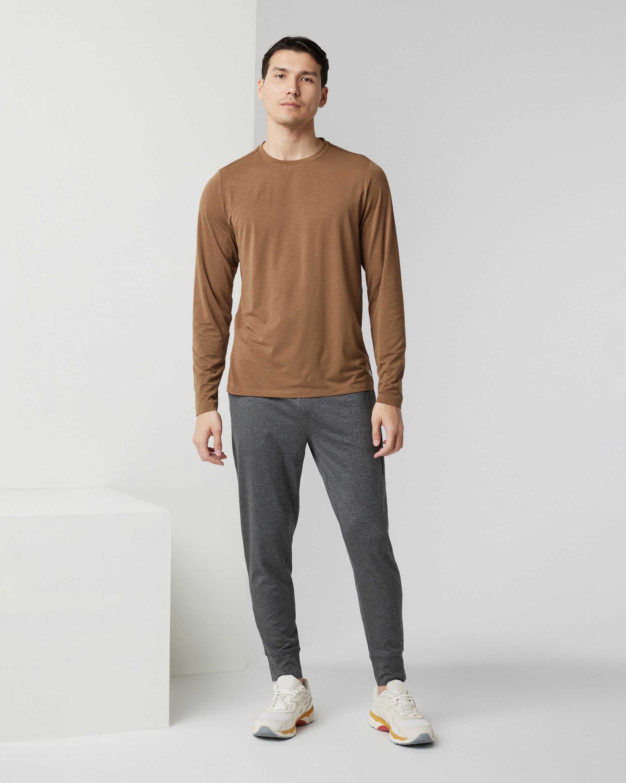 Long Sleeve Current Tech Tee | Pecan