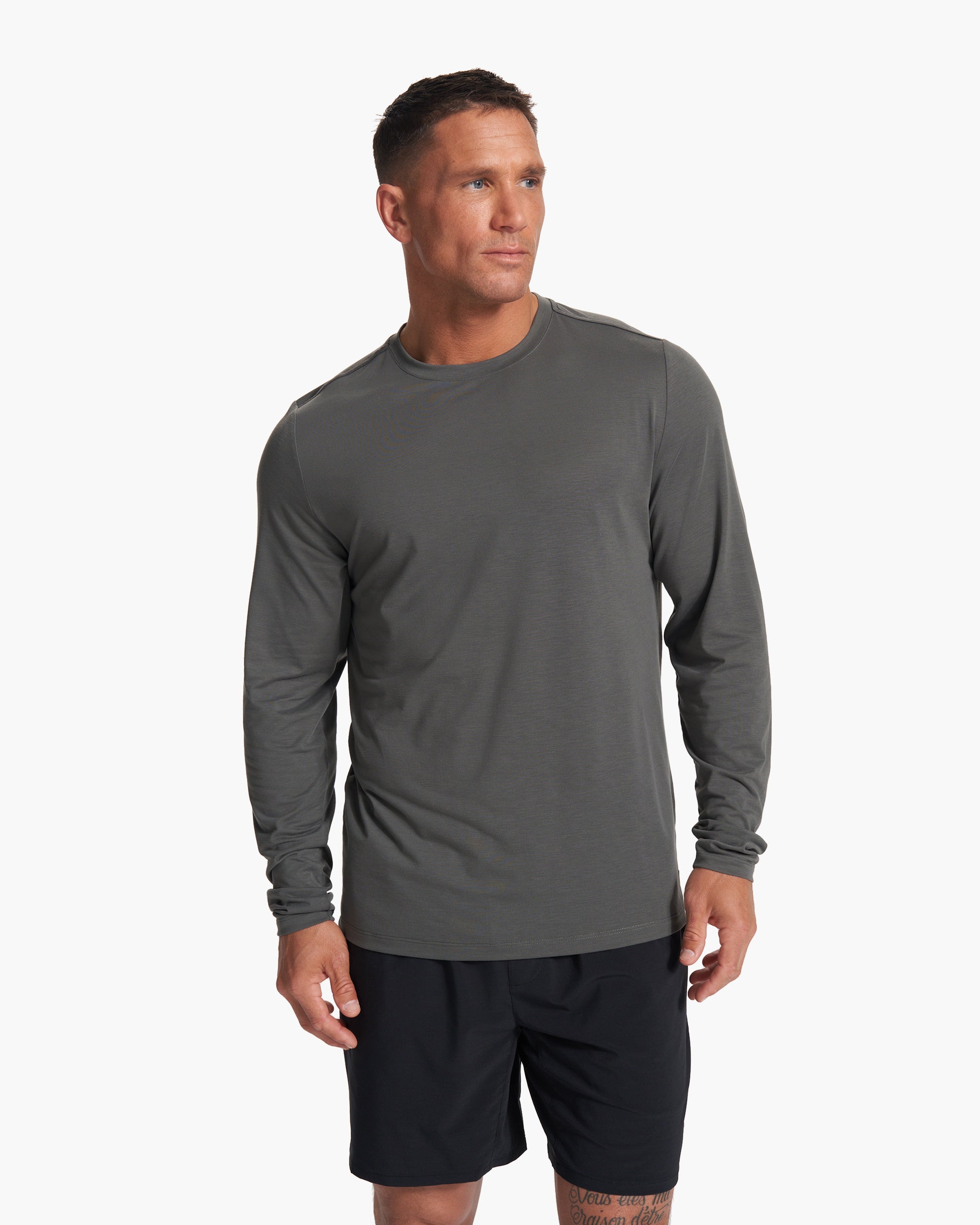 Long Sleeve Current Tech Tee | Shale