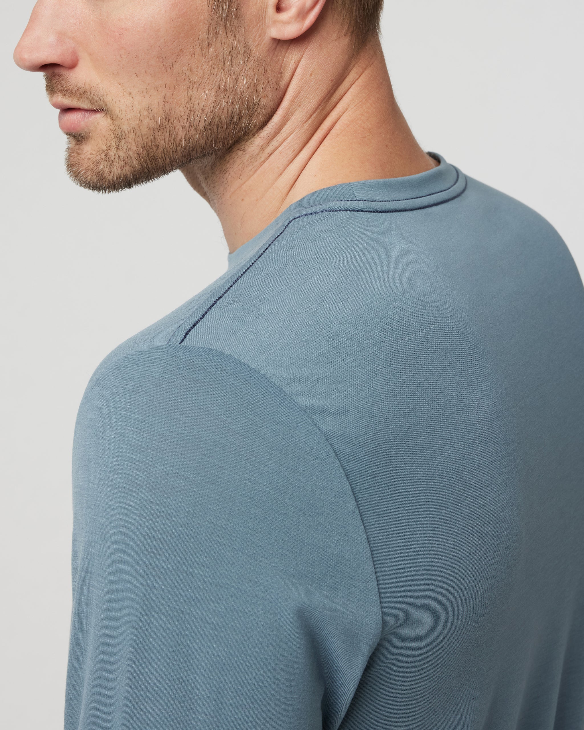 Long Sleeve Current Tech Tee | Smoke Blue