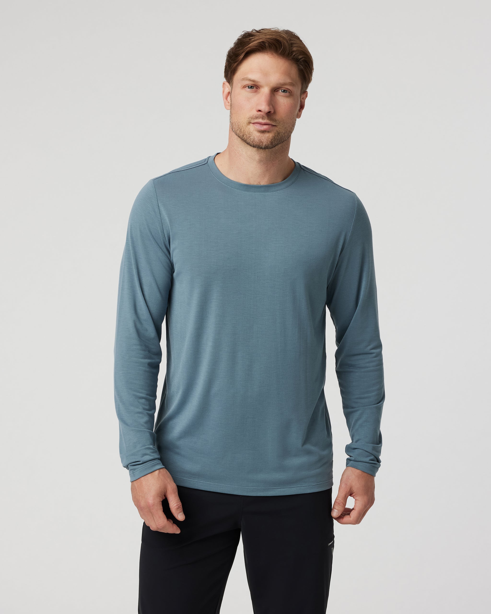 Long Sleeve Current Tech Tee | Smoke Blue