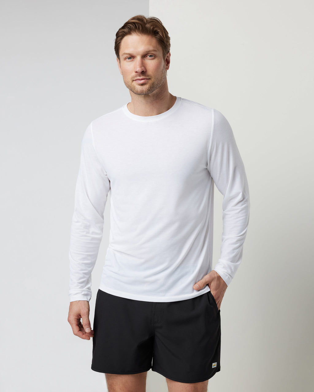 Long Sleeve Current Tech Tee | White