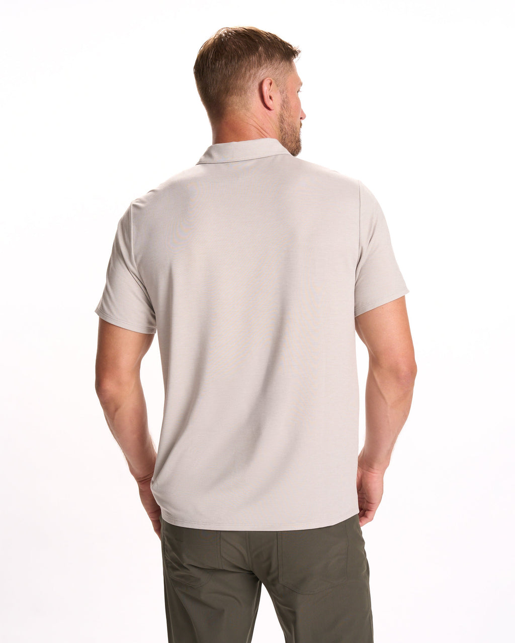 Knit Twill Polo | Beachsand Heather