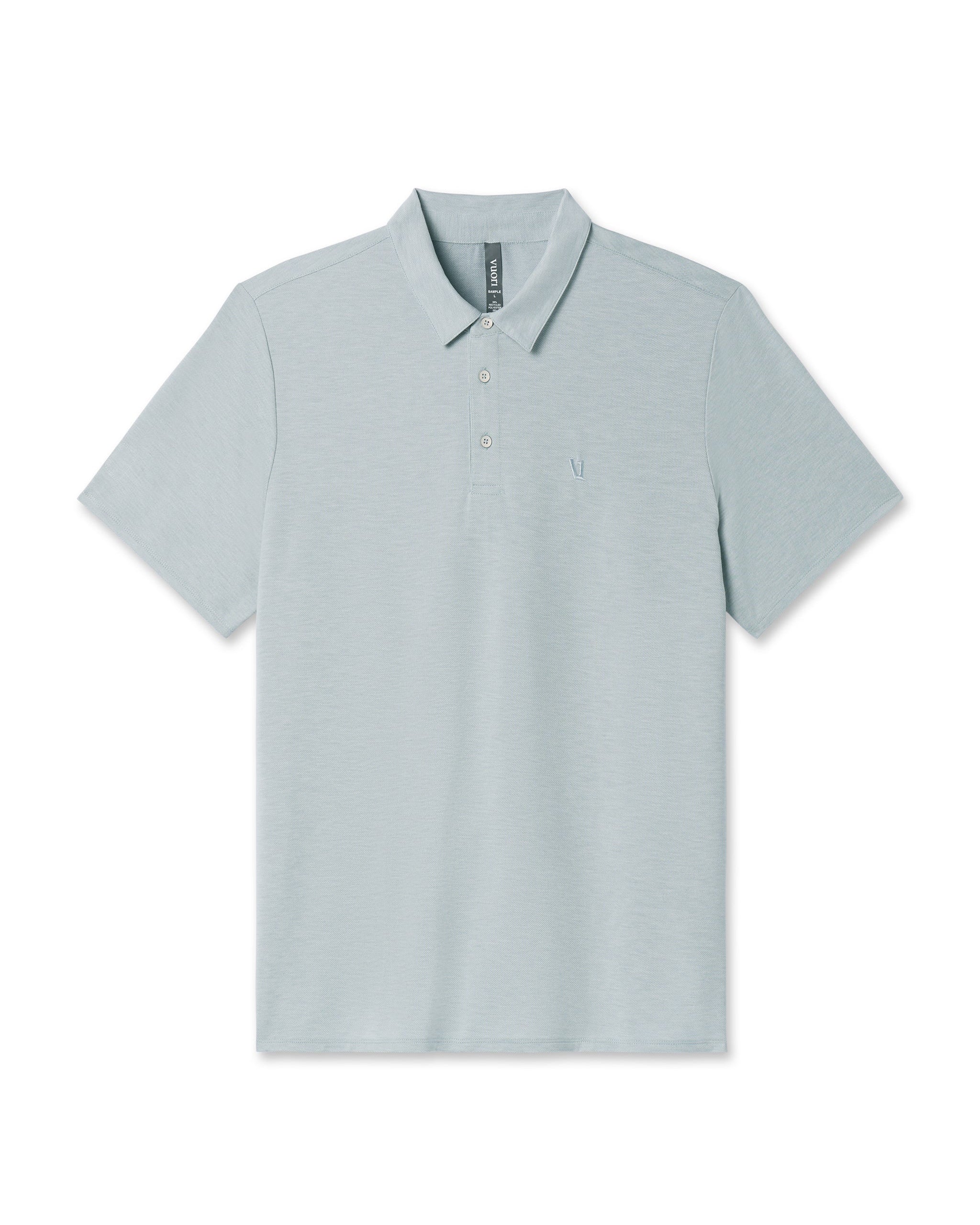 Knit Twill Polo | Chalk Blue Heather