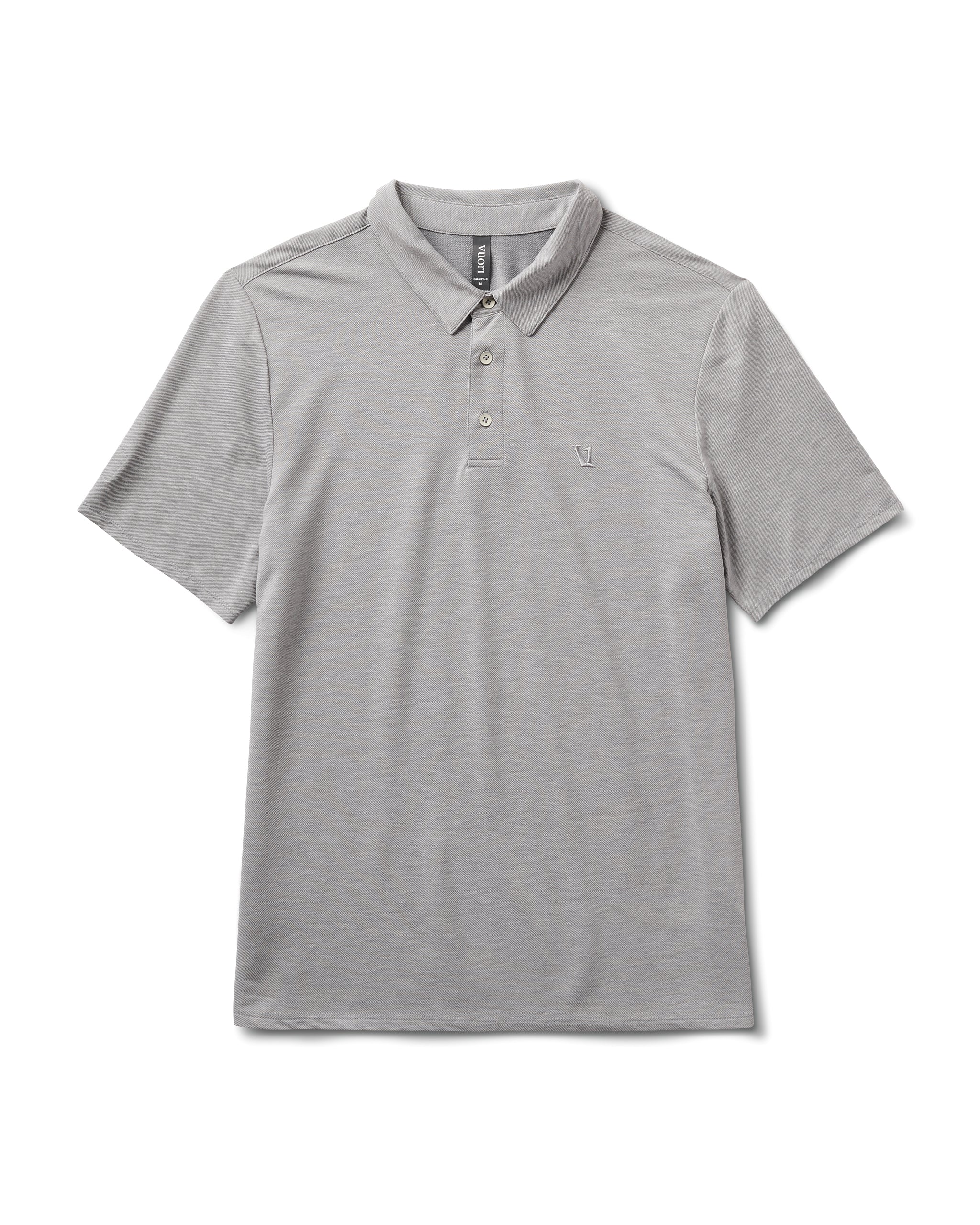 Knit Twill Polo | Steel Heather