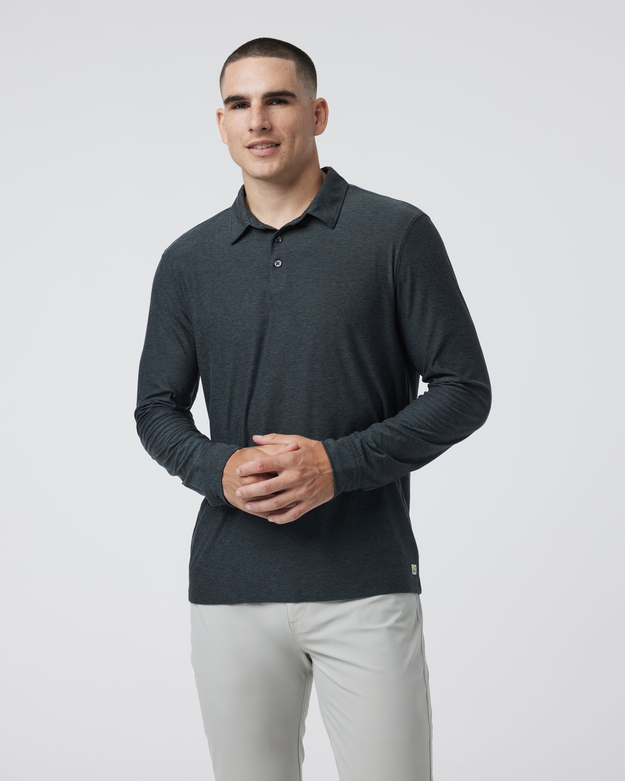 Long Sleeve Strato Tech Polo | Charcoal Heather