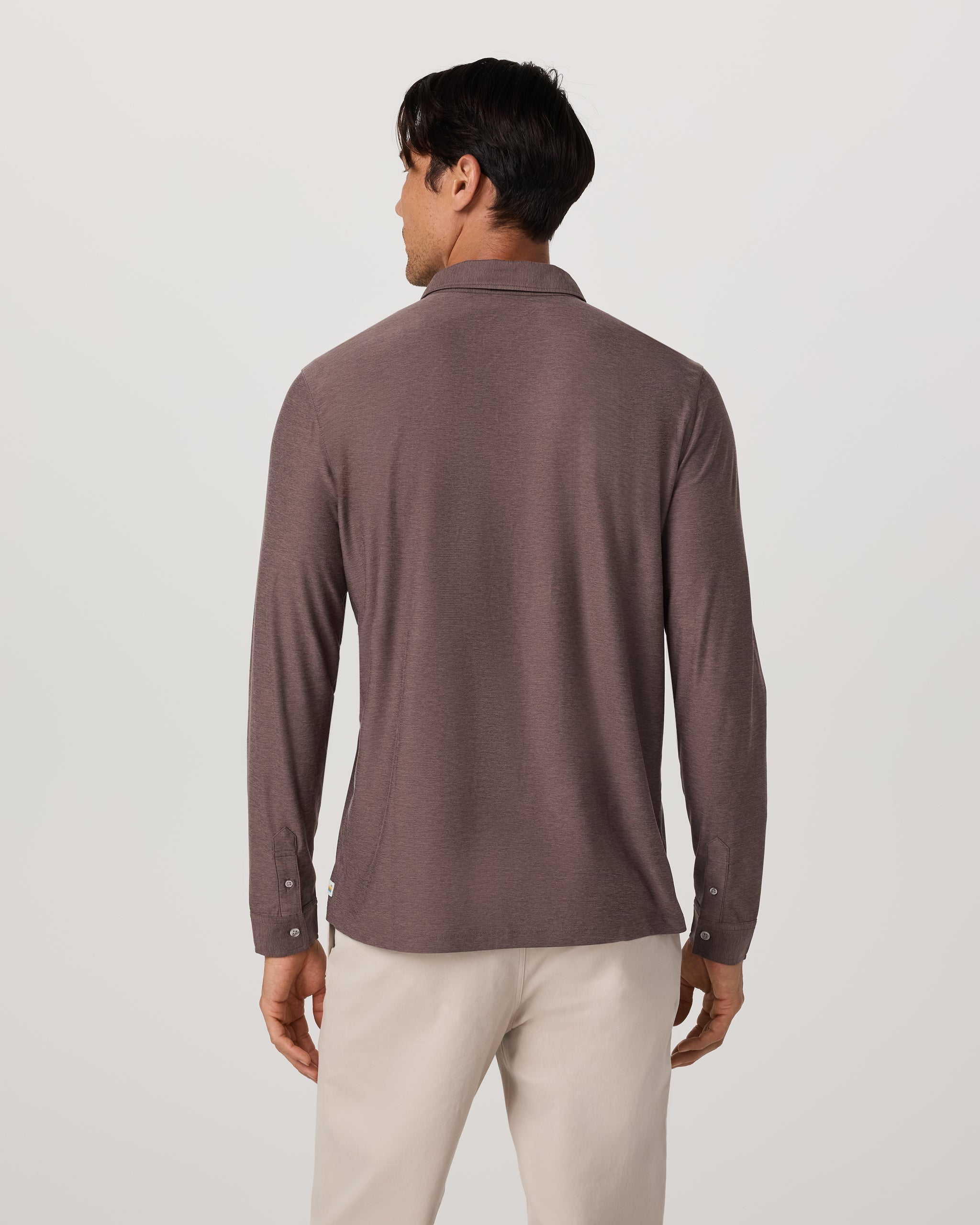 Long Sleeve Strato Tech Polo | Huckleberry Heather