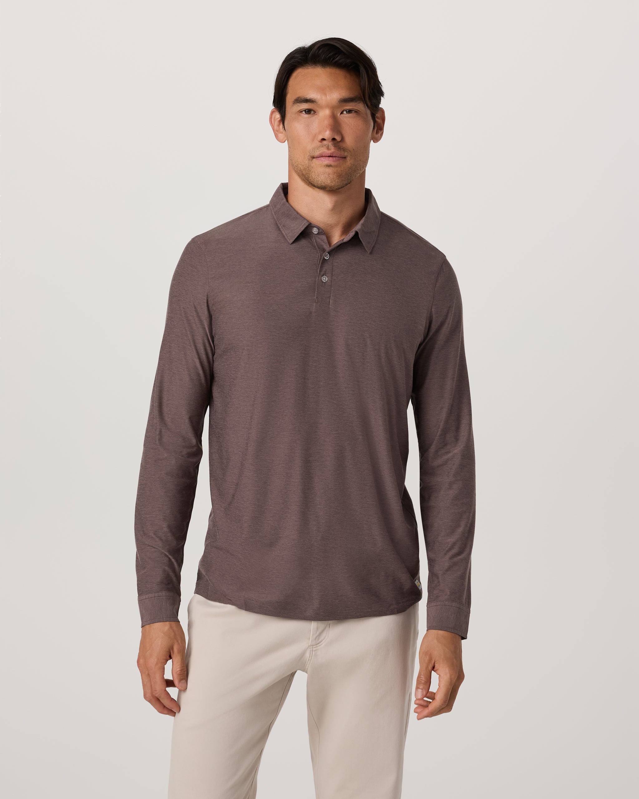 Long Sleeve Strato Tech Polo | Huckleberry Heather