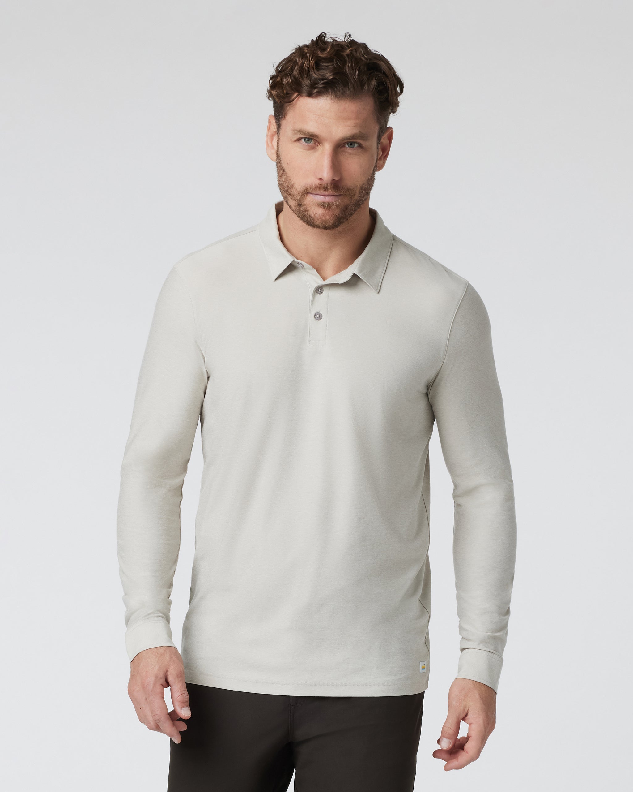 Long Sleeve Strato Tech Polo | Salt Heather