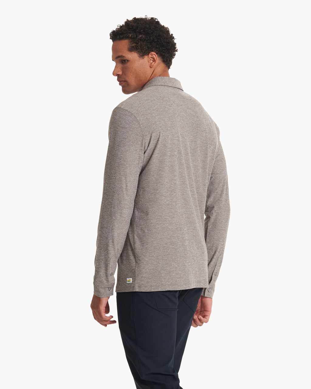 Long Sleeve Strato Tech Polo | Heather Grey