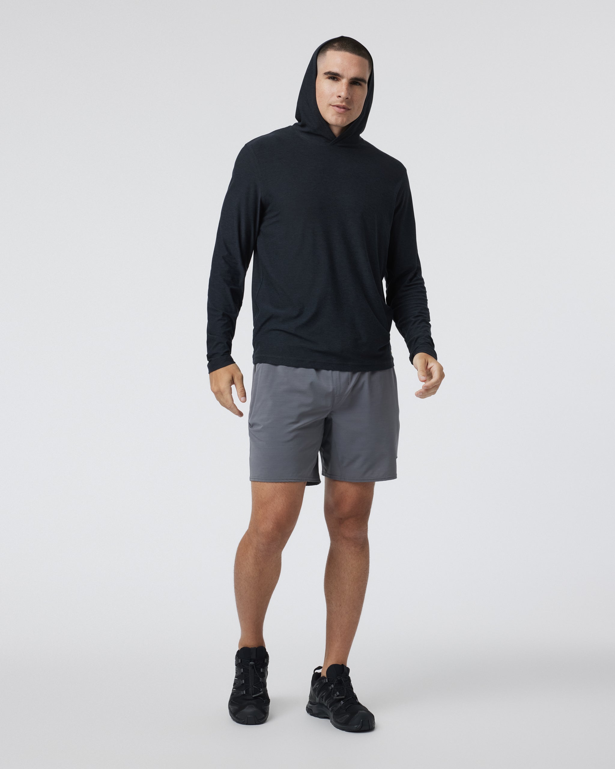 Strato Tech Hoodie | Black Heather