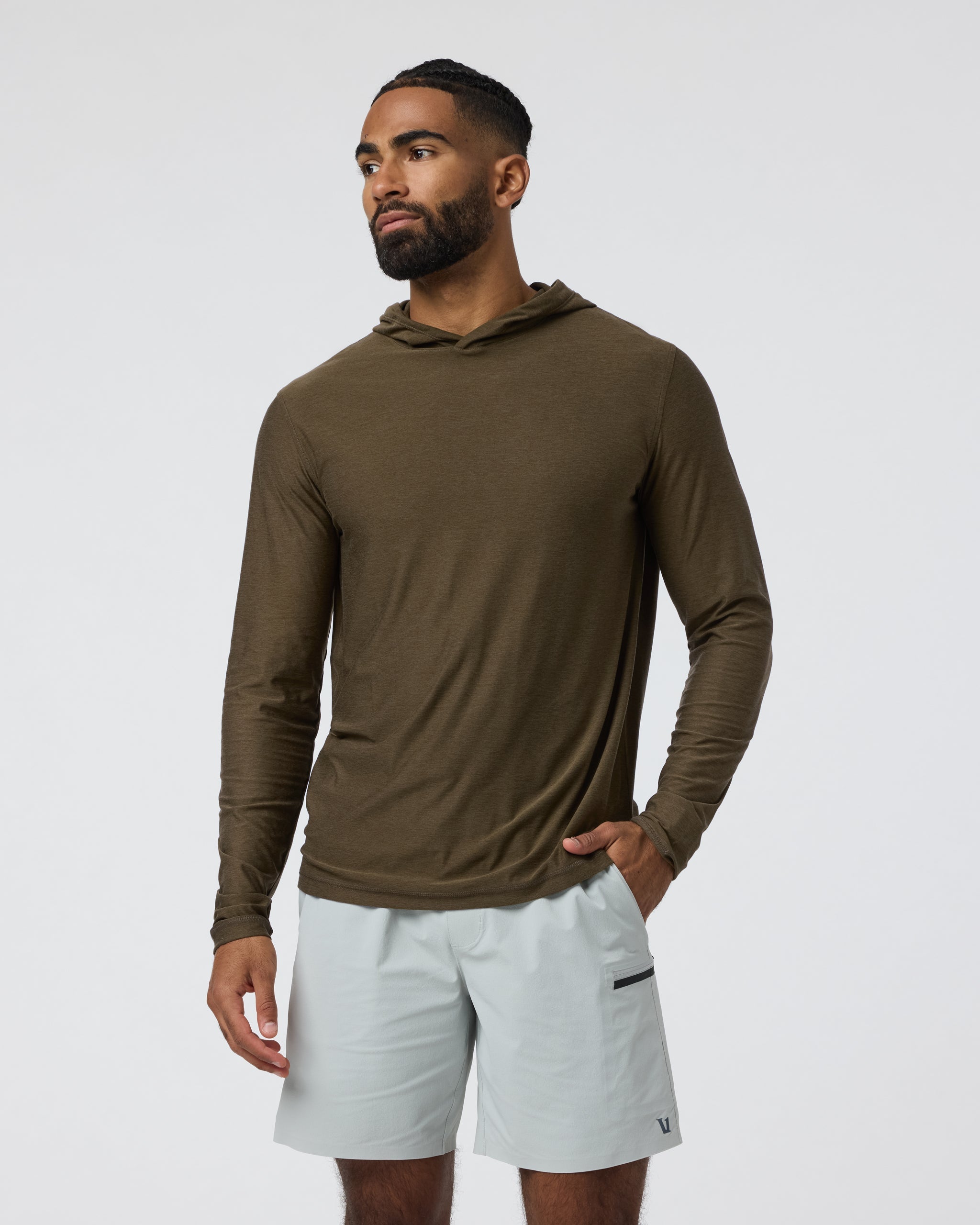 Strato Tech Hoodie | Moss Green Heather
