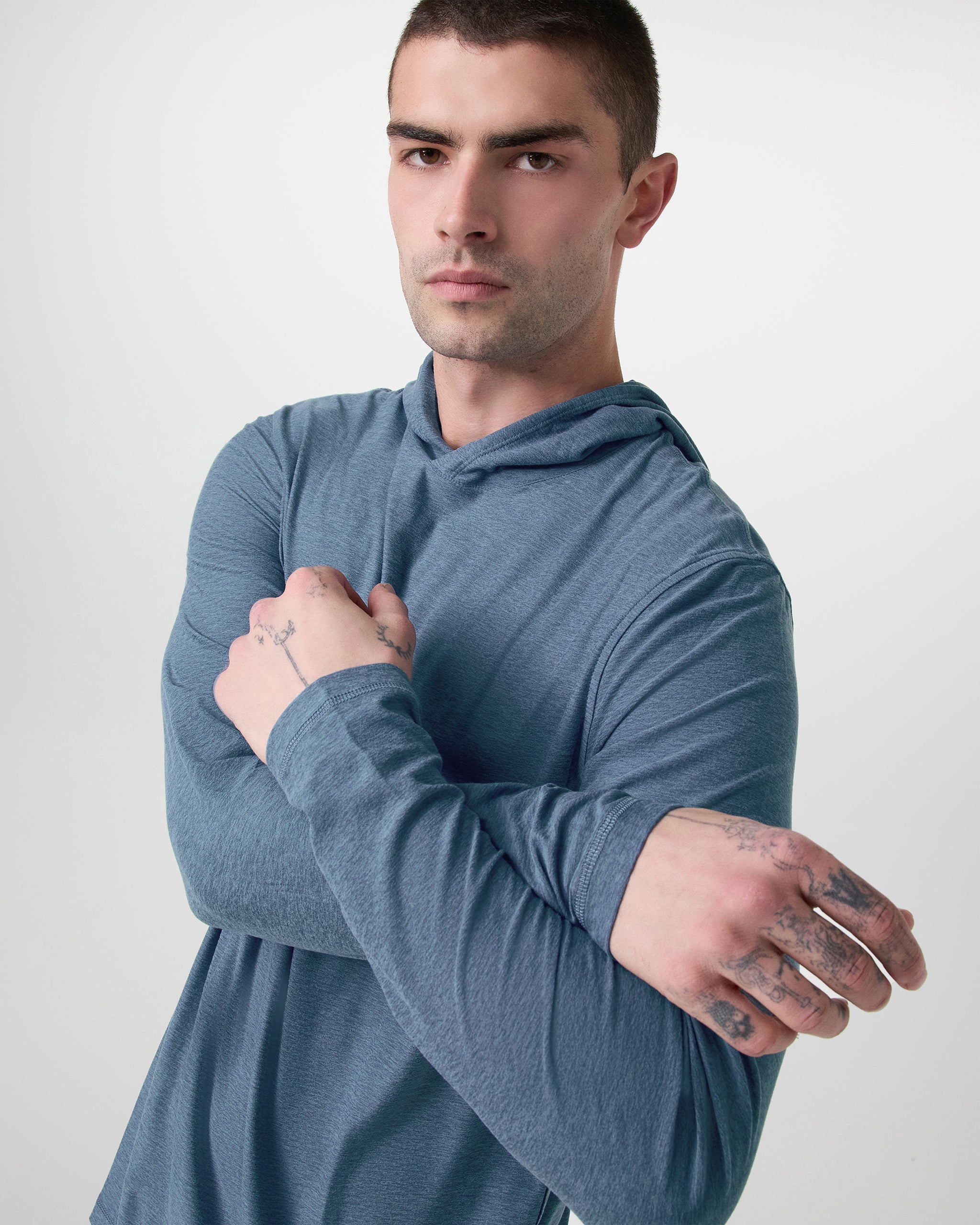 Strato Tech Hoodie | Pool Blue Heather