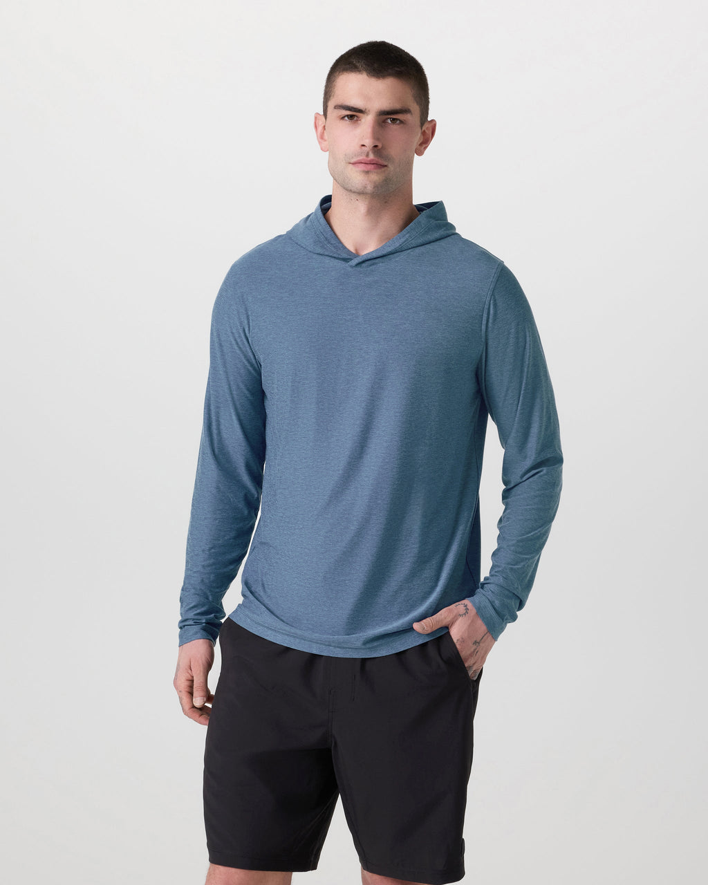 Strato Tech Hoodie | Pool Blue Heather