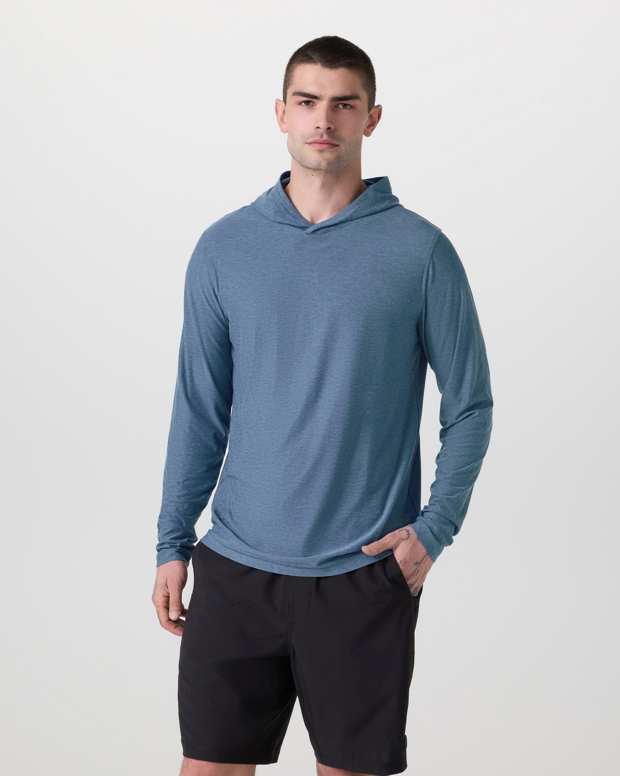 Strato Tech Hoodie | Pool Blue Heather