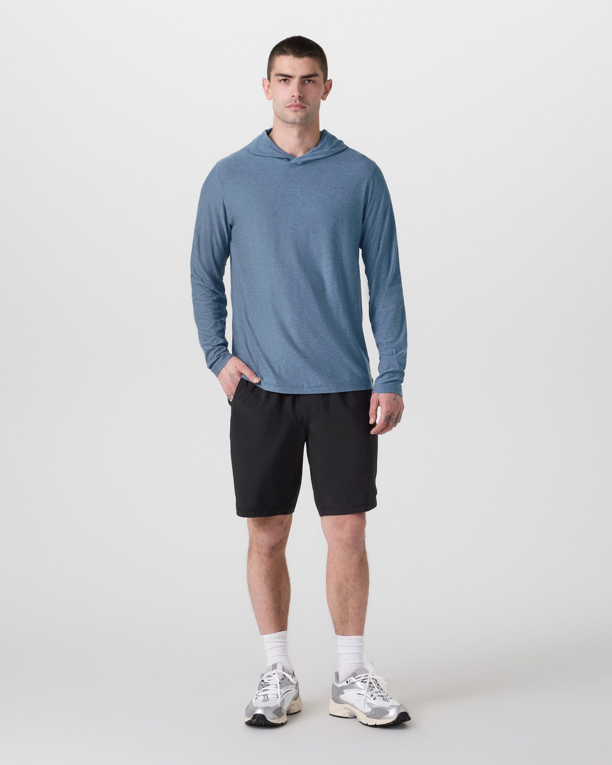 Strato Tech Hoodie | Pool Blue Heather
