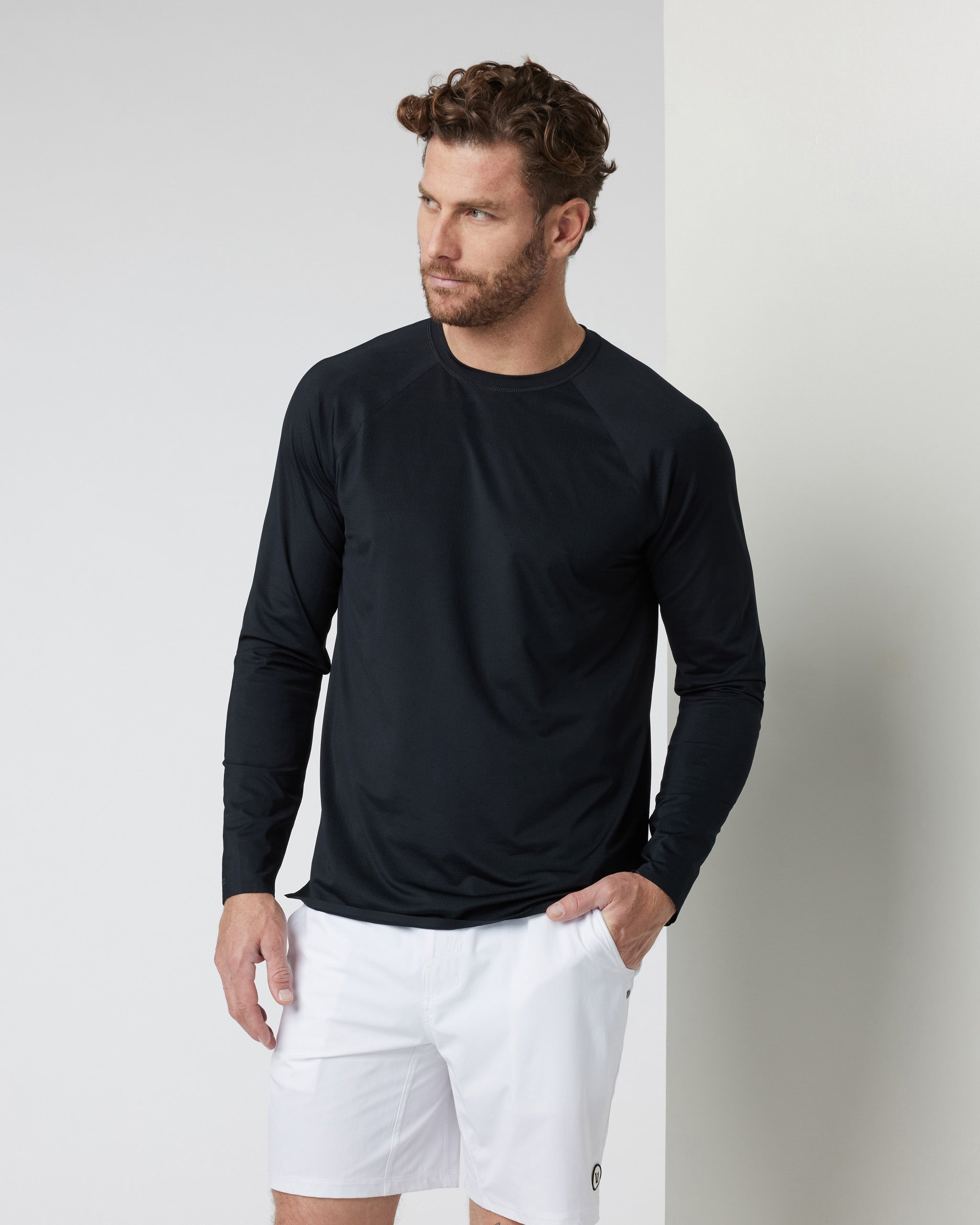 Long Sleeve Viewpoint Performance Tee | Black