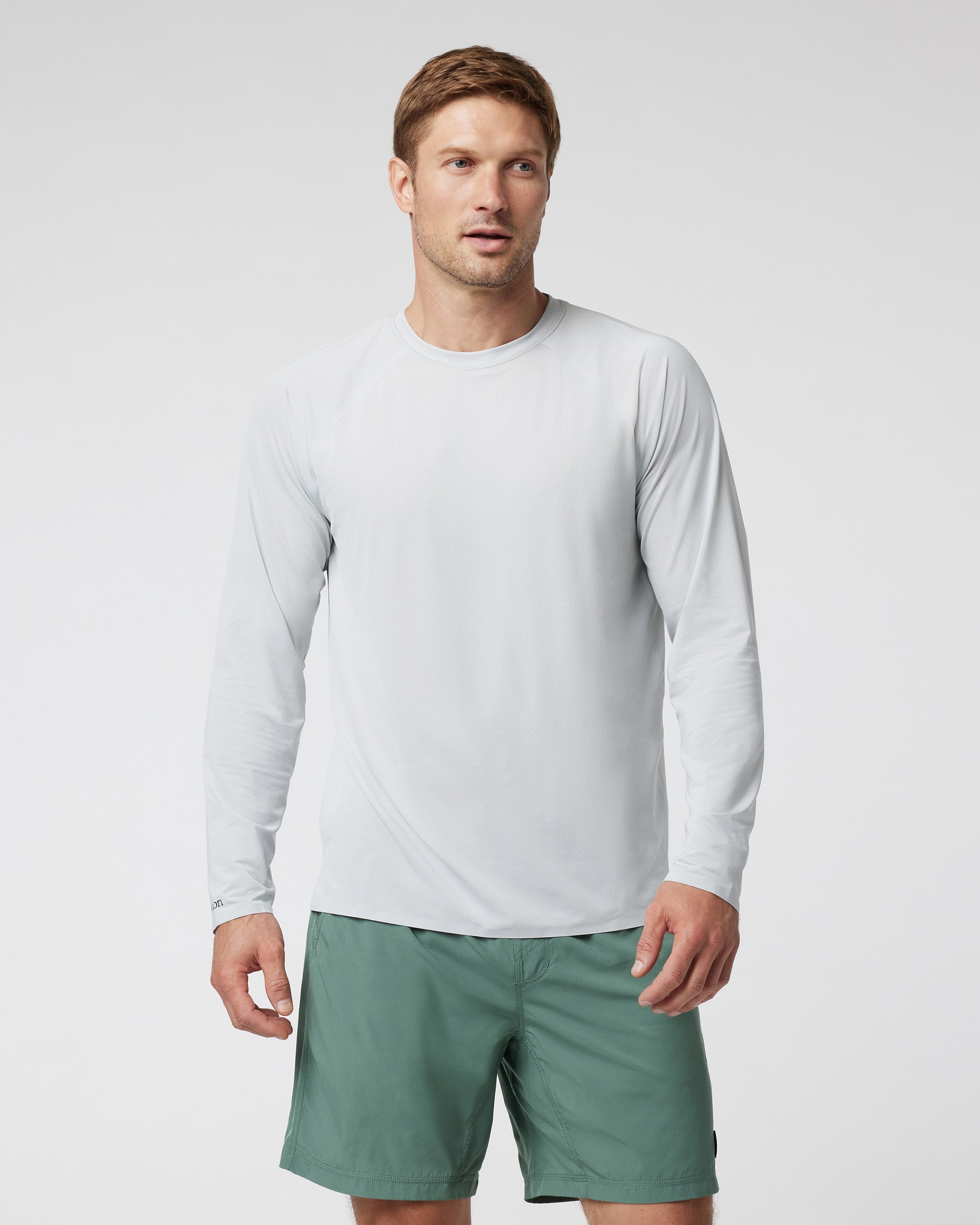 Long Sleeve Viewpoint Performance Tee | Sky Grey