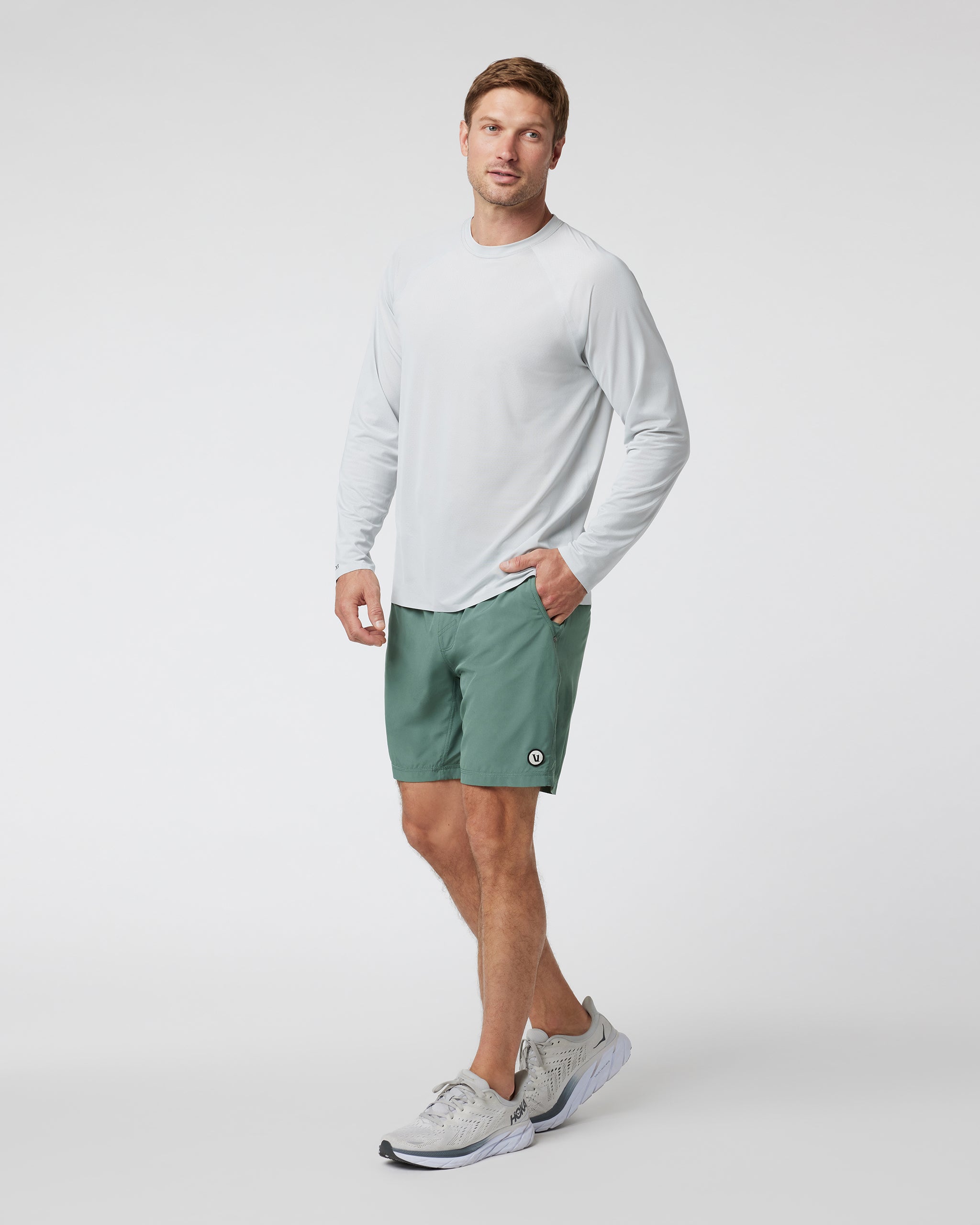 Long Sleeve Viewpoint Performance Tee | Sky Grey