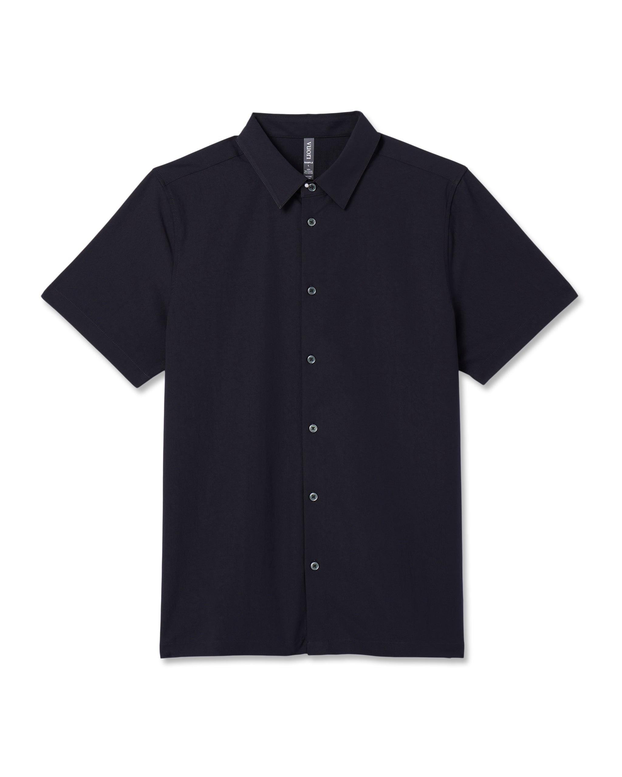Short Sleeve Manhattan Button Down | Black
