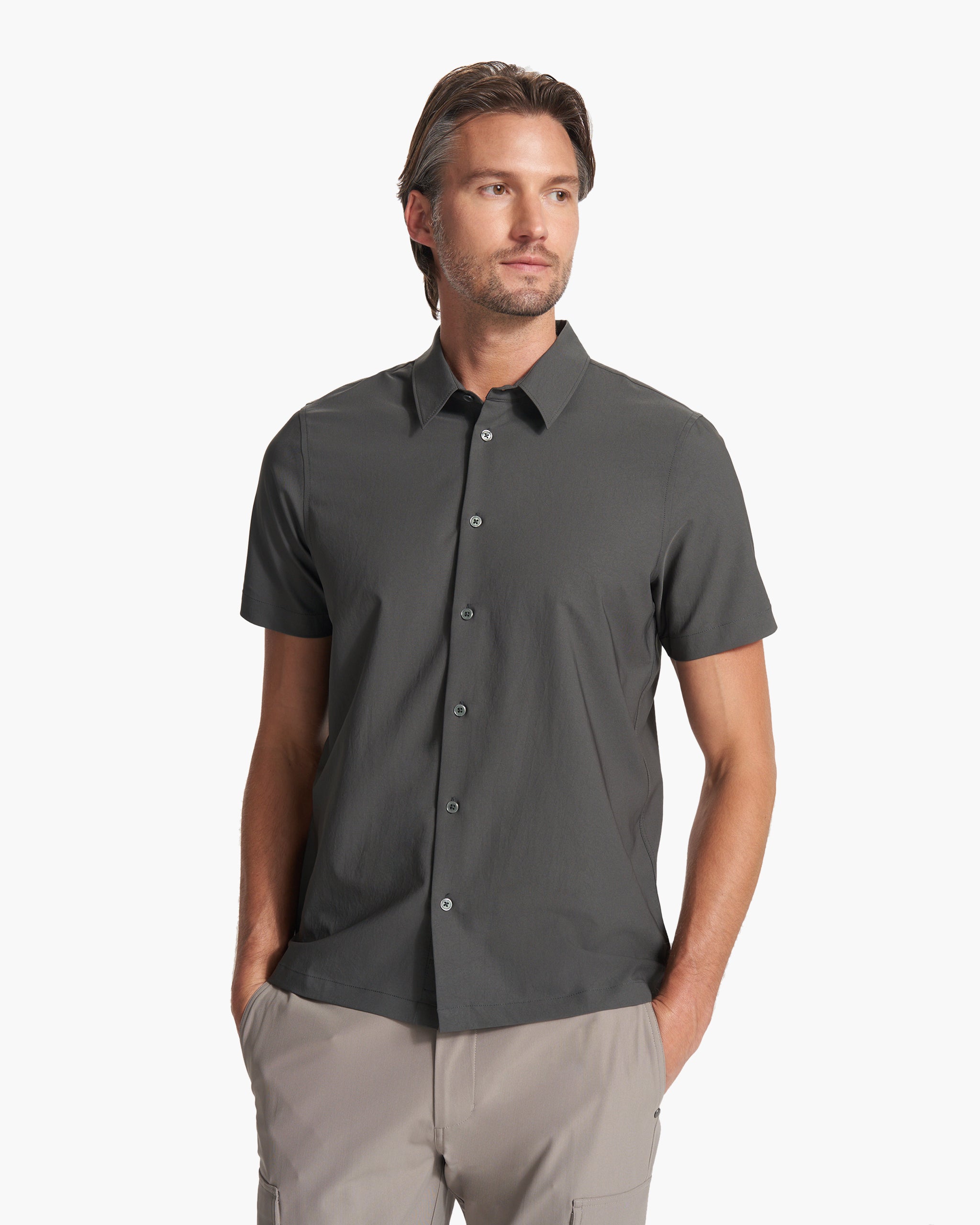 Short Sleeve Manhattan Button Down | Balsam