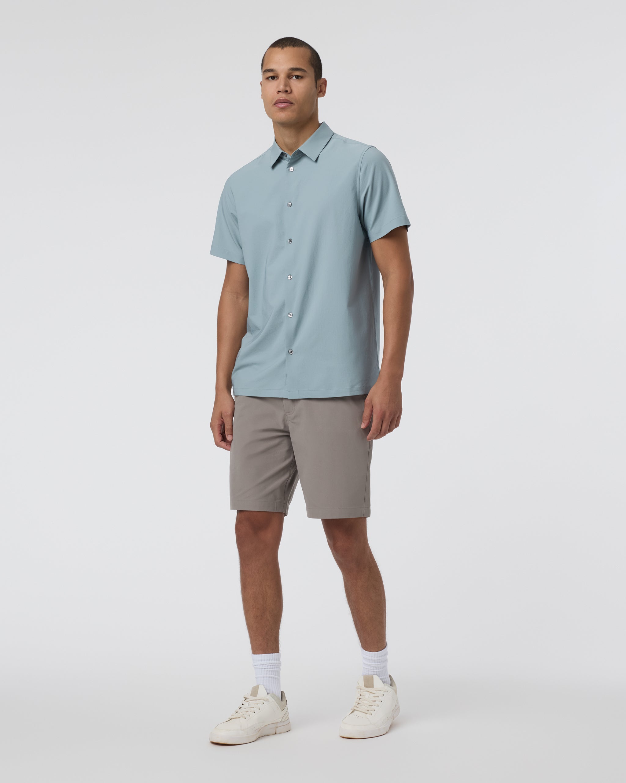 Short Sleeve Manhattan Button Down | Mist