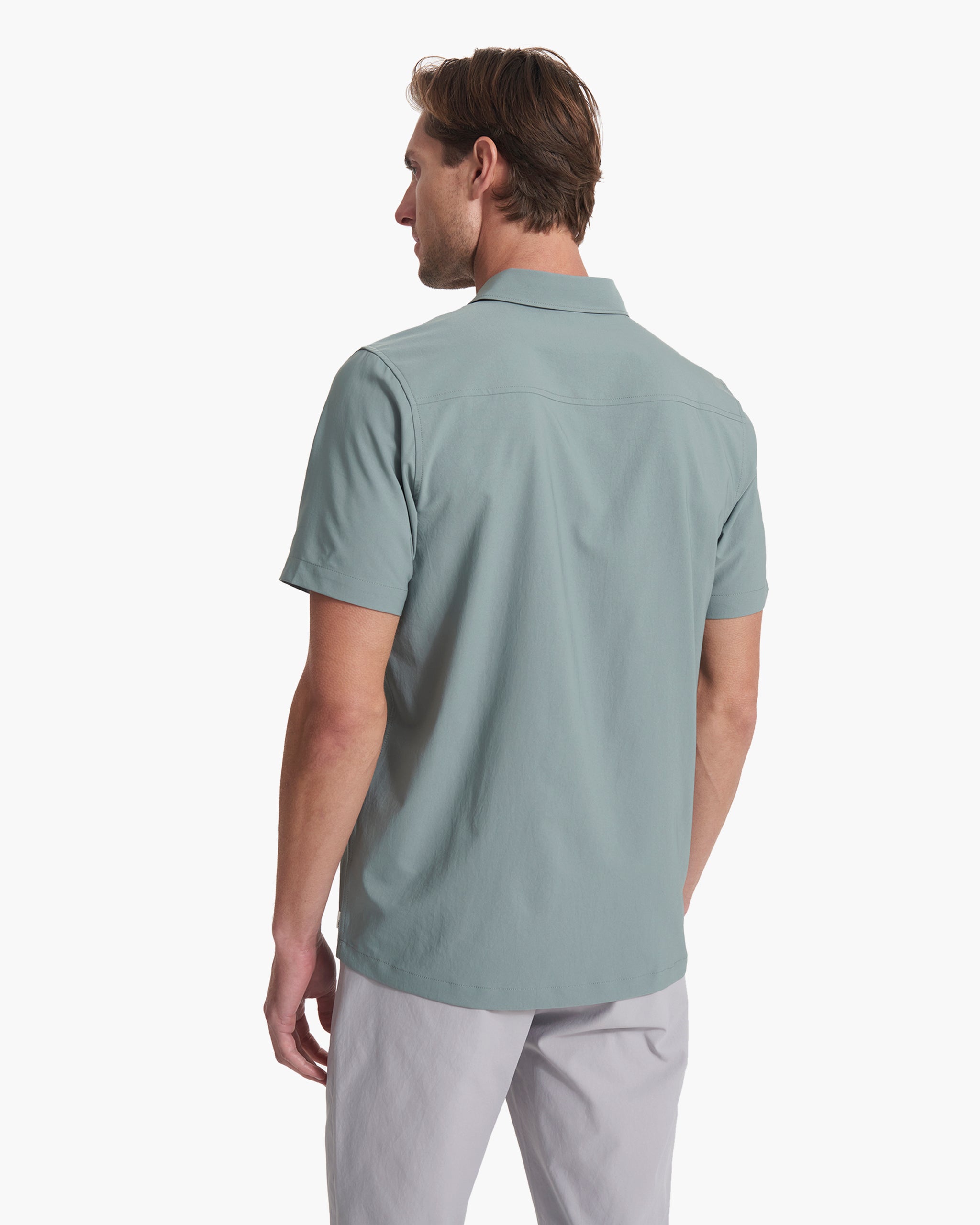 Short Sleeve Manhattan Button Down | Stormy