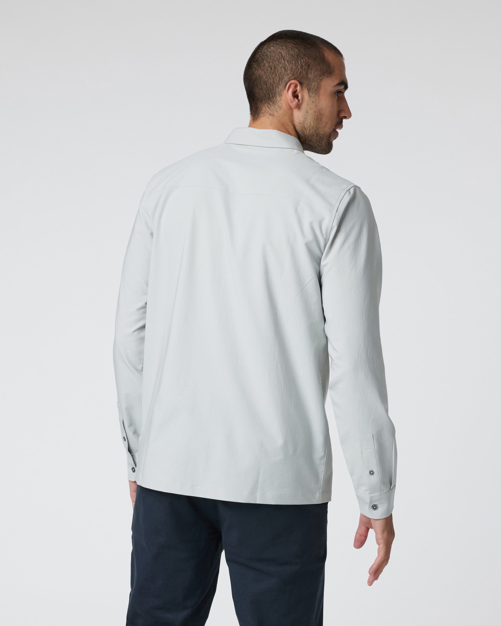Long Sleeve Manhattan Button Down | Sky Grey