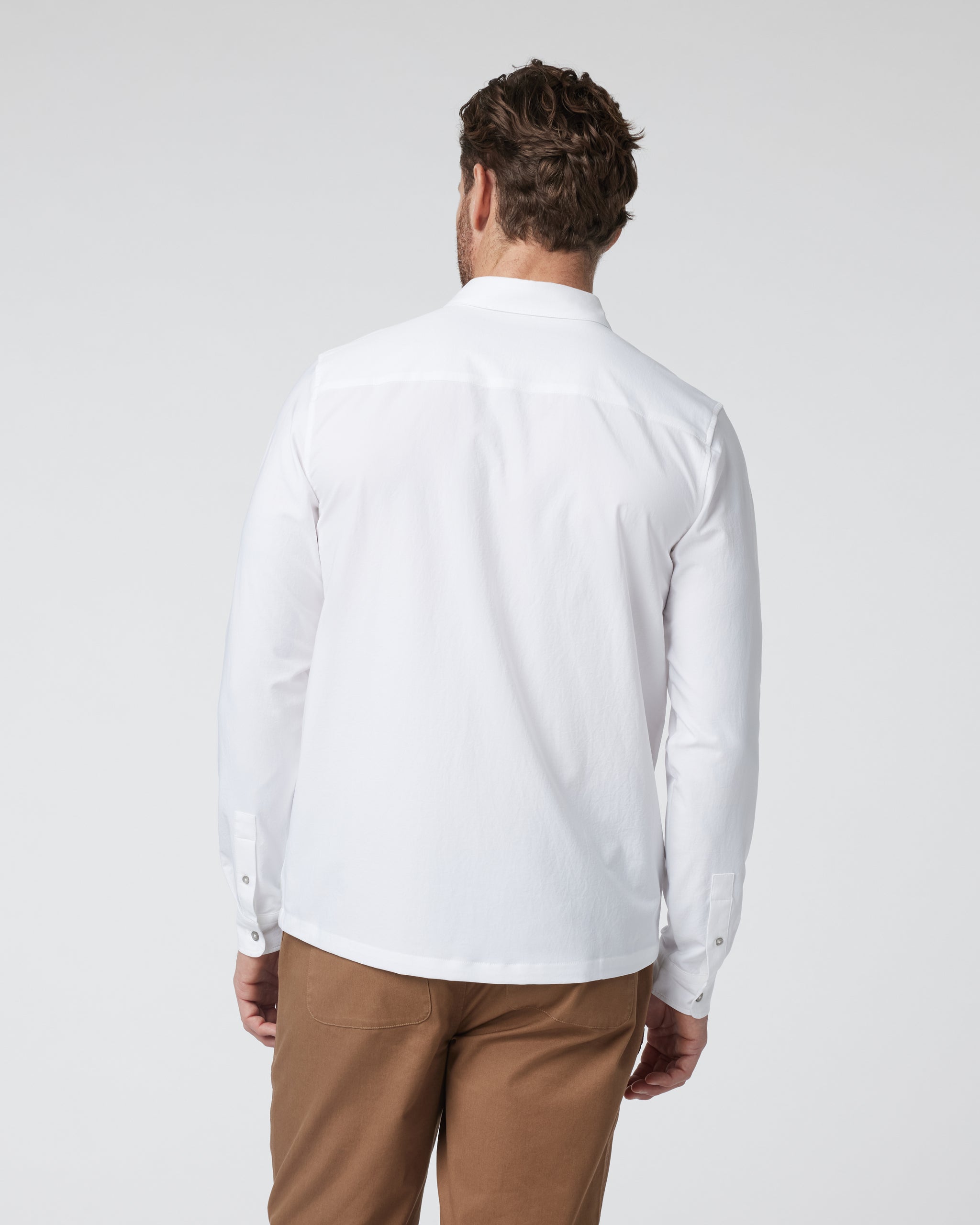Long Sleeve Manhattan Button Down | White