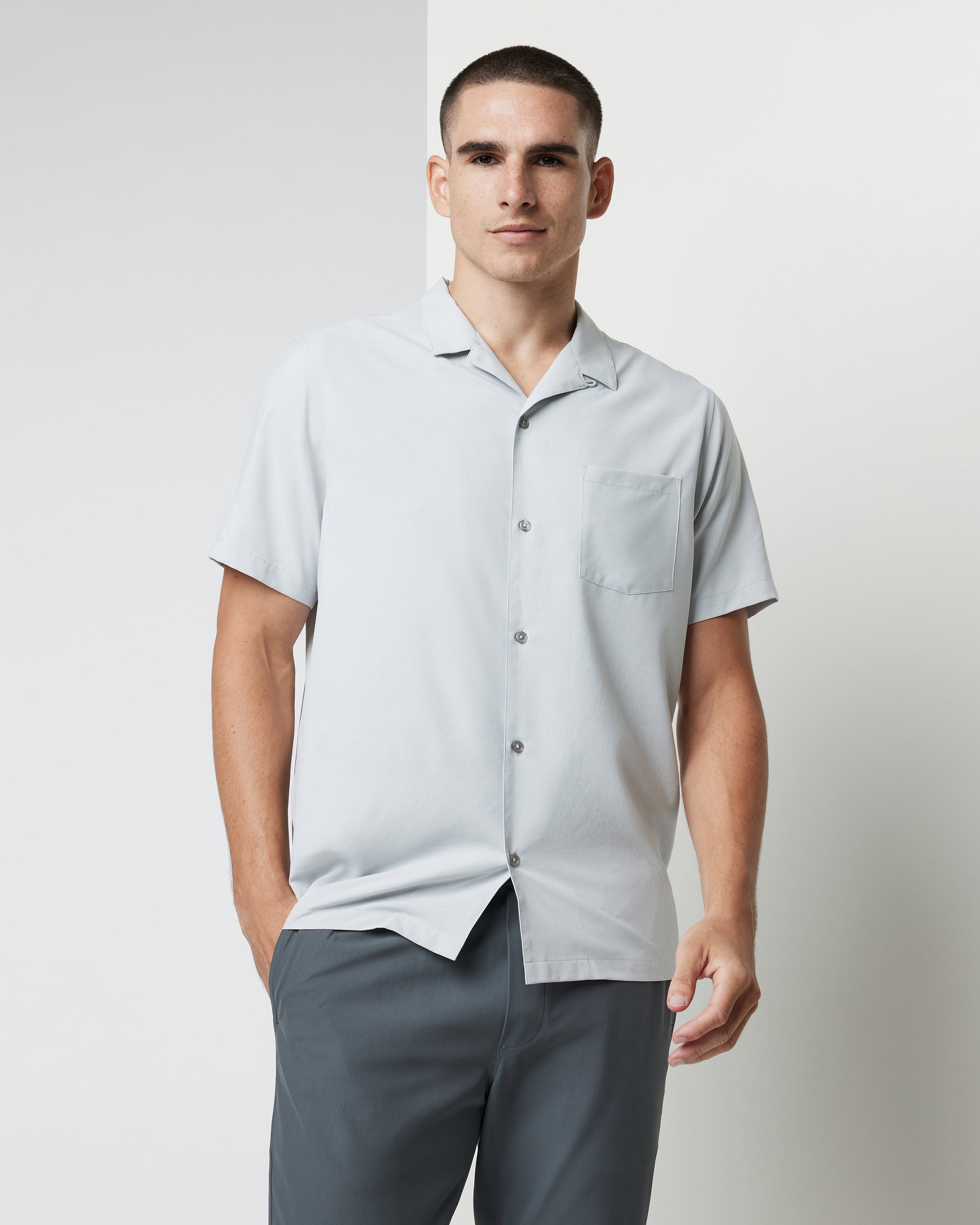 Seaport Button Down | Sky Grey Heather